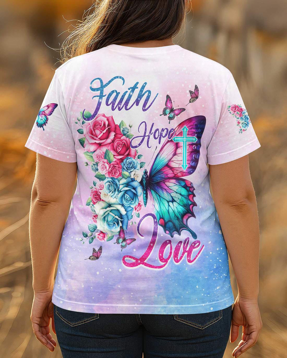 Faith Hope Love All Over Print T-shirt