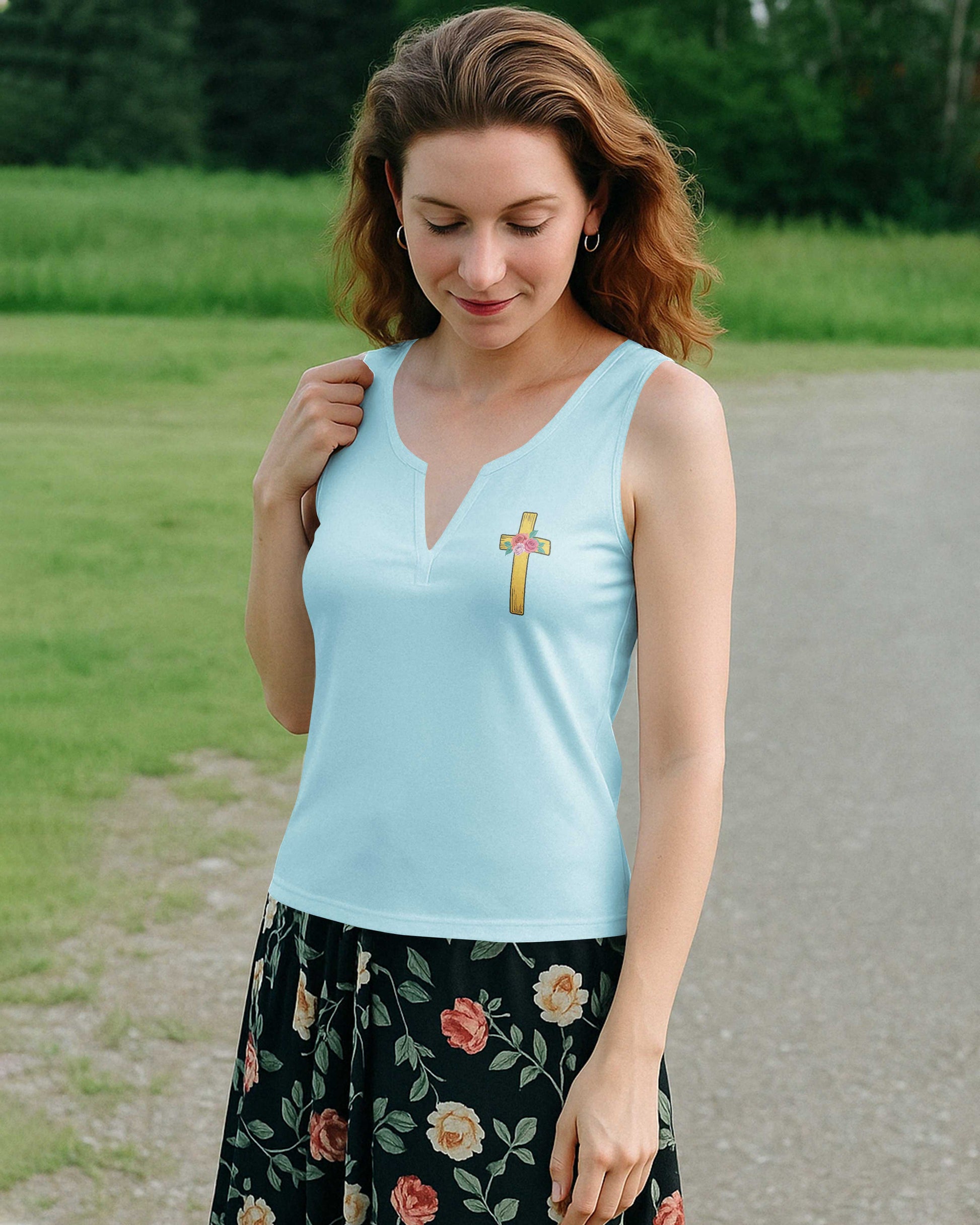 The Way The Truth The Life V-neck Tank Top