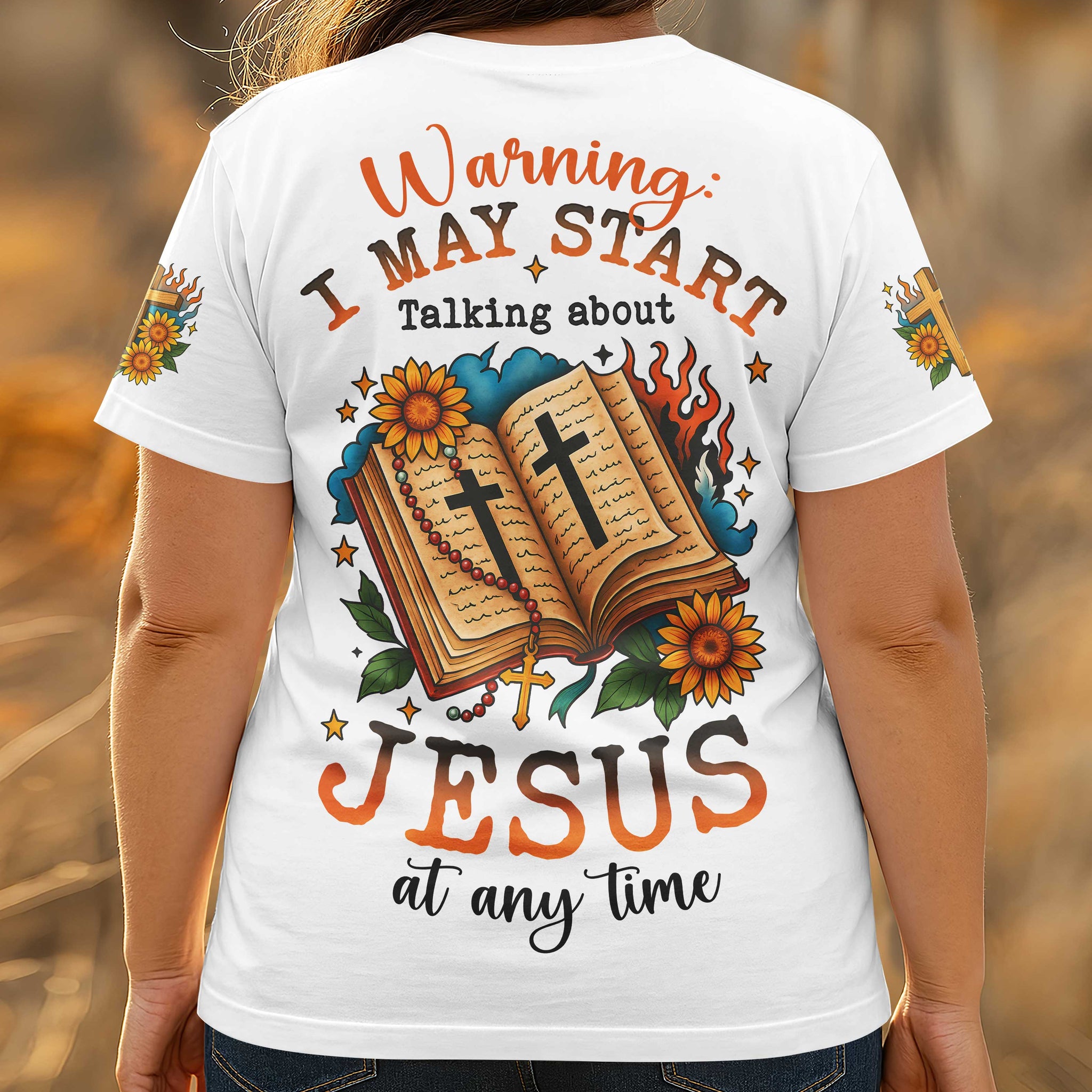 Warning I May Start Talking About Jesus At Any Time T-Shirt