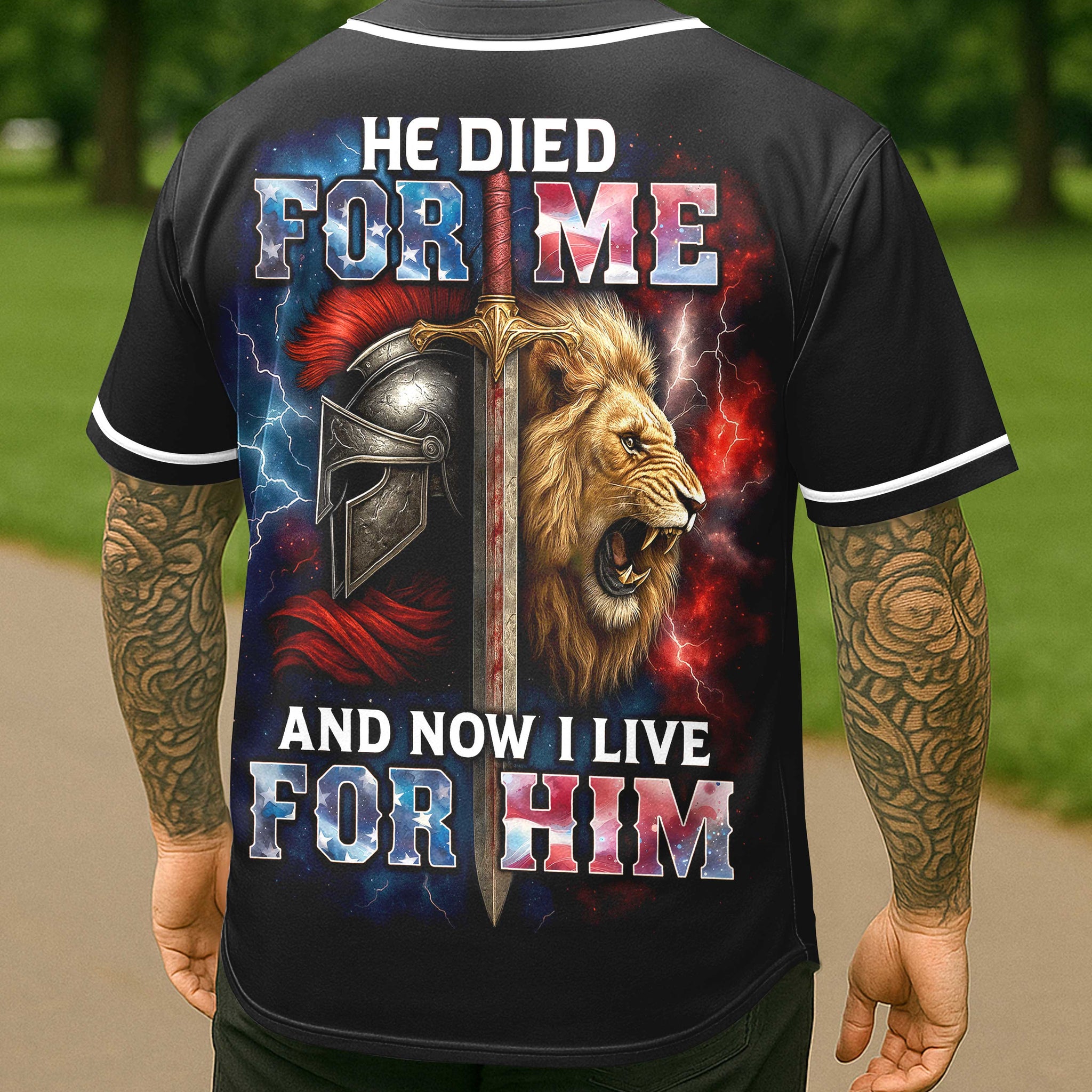 He Died For Me And Now I Live For Him All Over Print Jersey