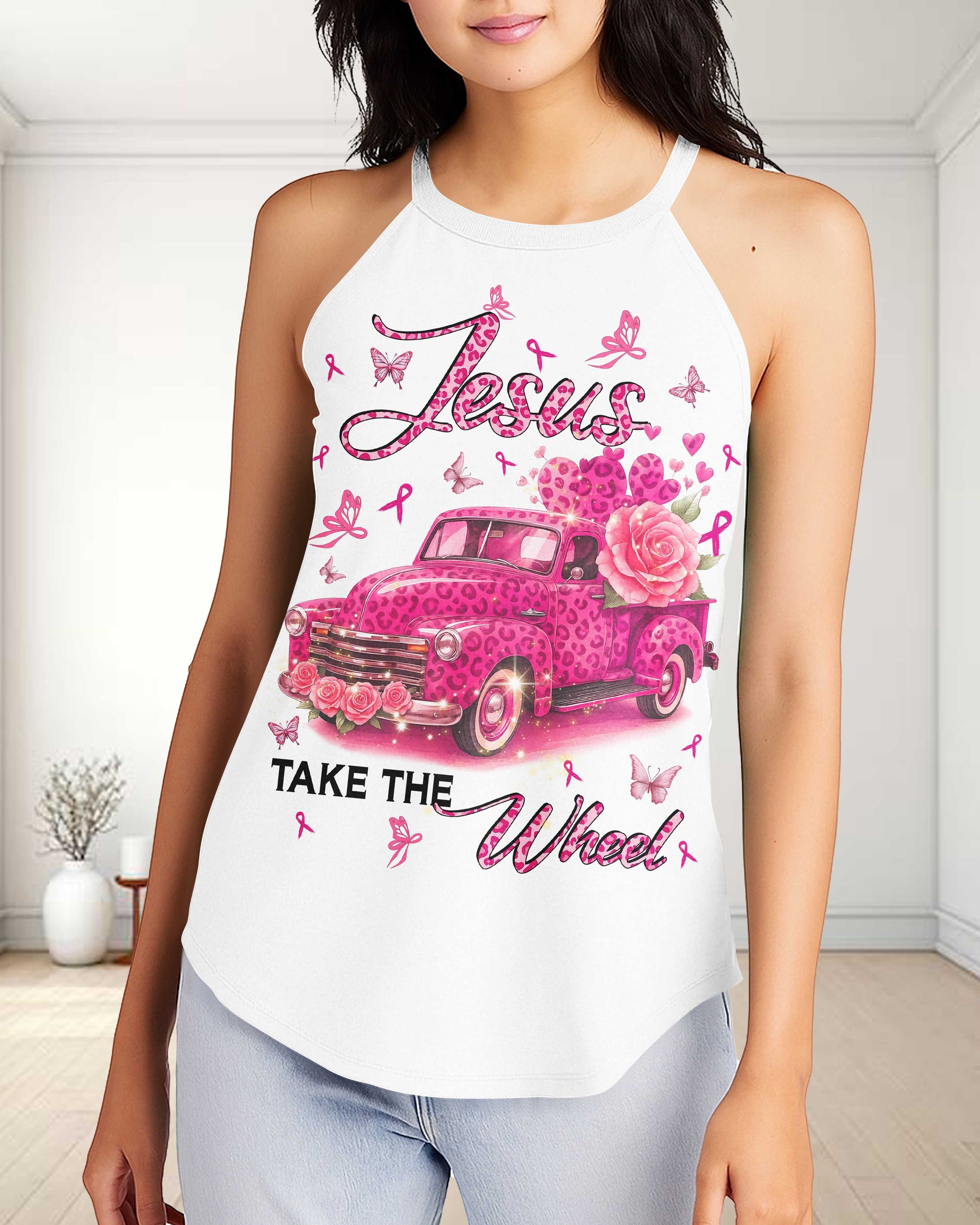 Jesus Take The Wheel Rocker Tank Top