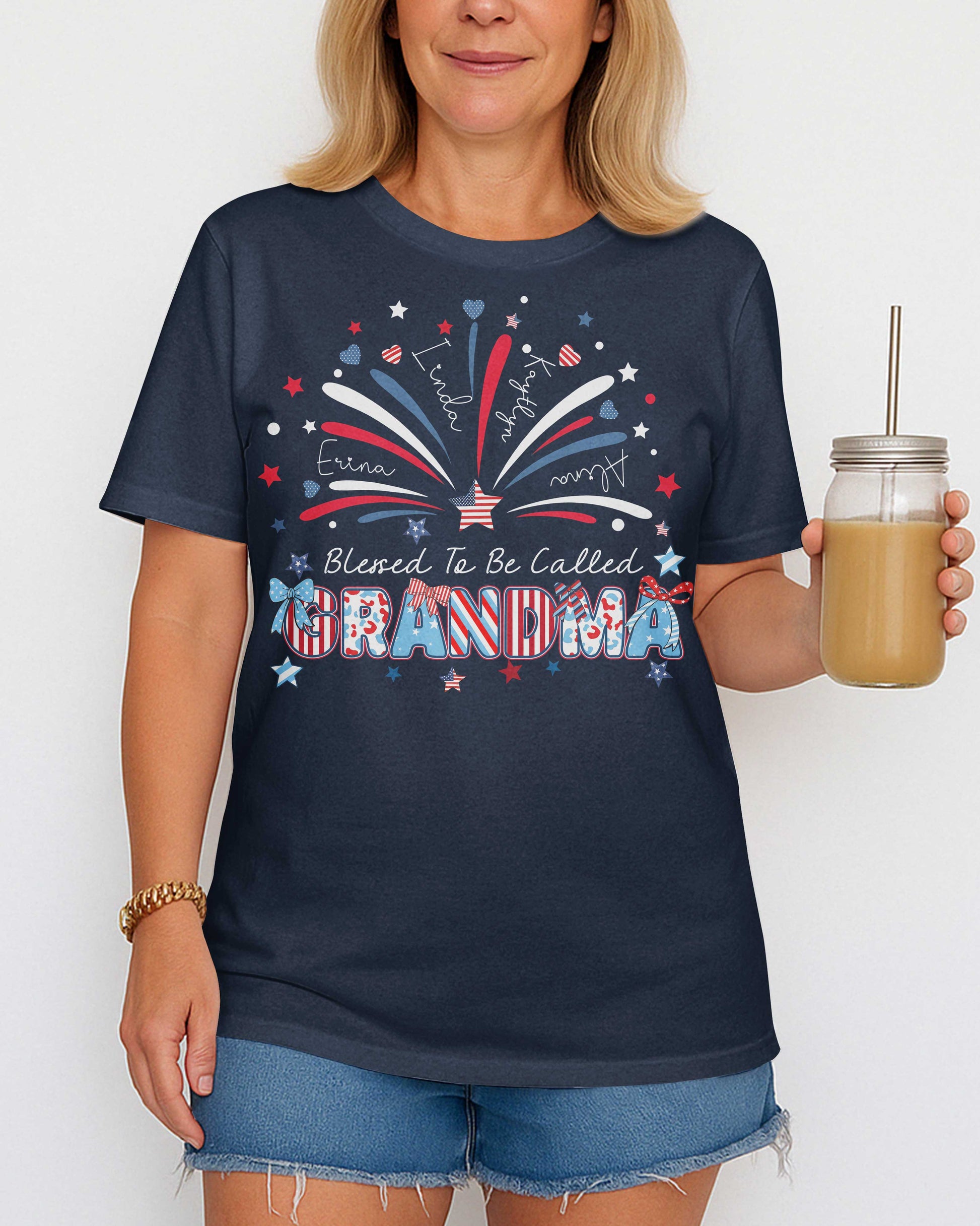Blessed To Be Called Grandma Independence Day T-Shirt