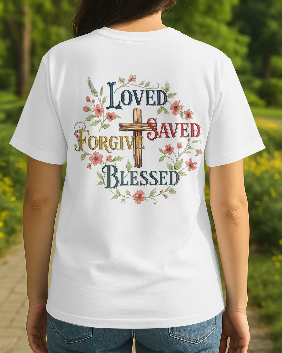 Loved Saved Forgive Blessed T-Shirt