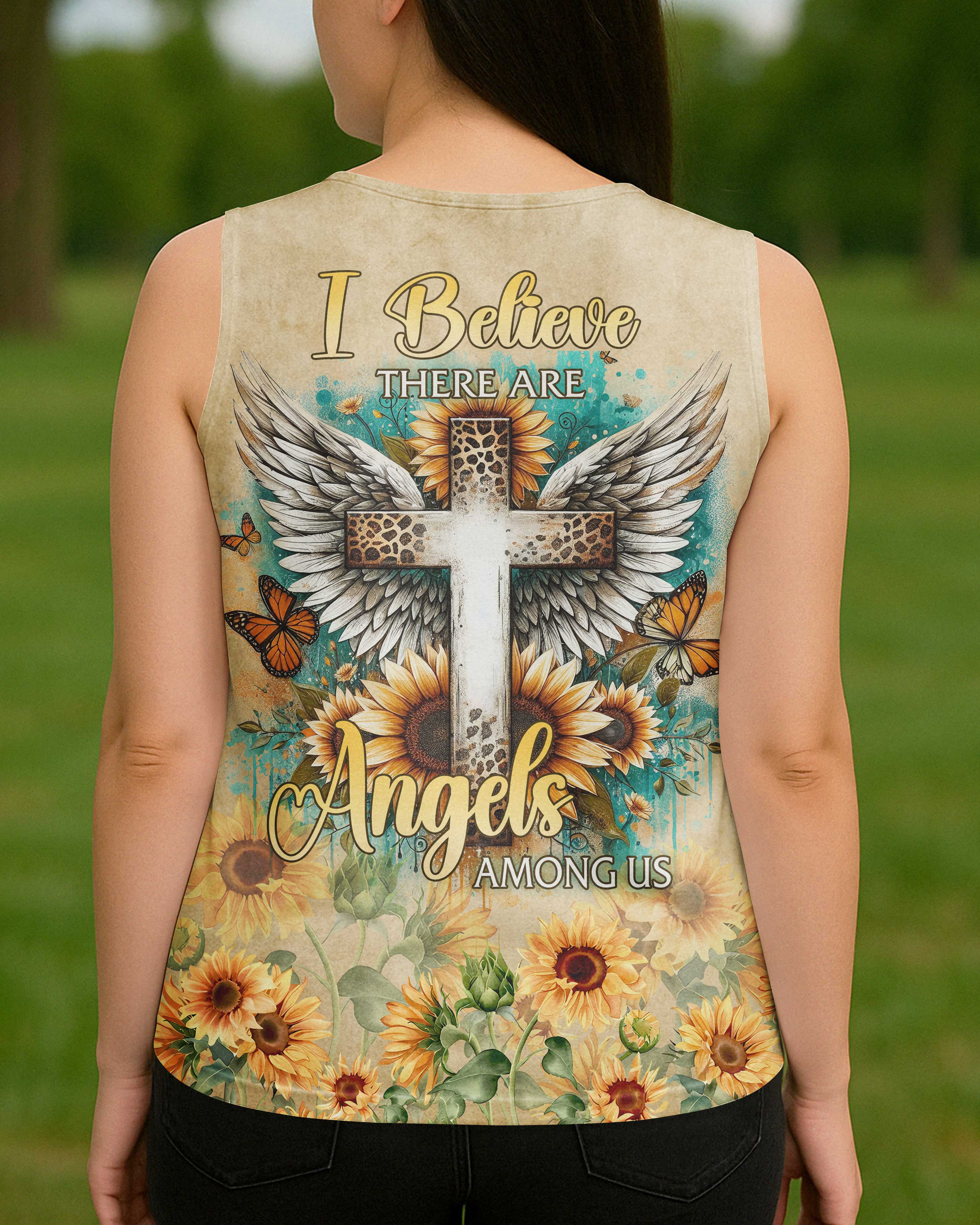 I Believe There Are Angels Among Us V-neck Tank Top