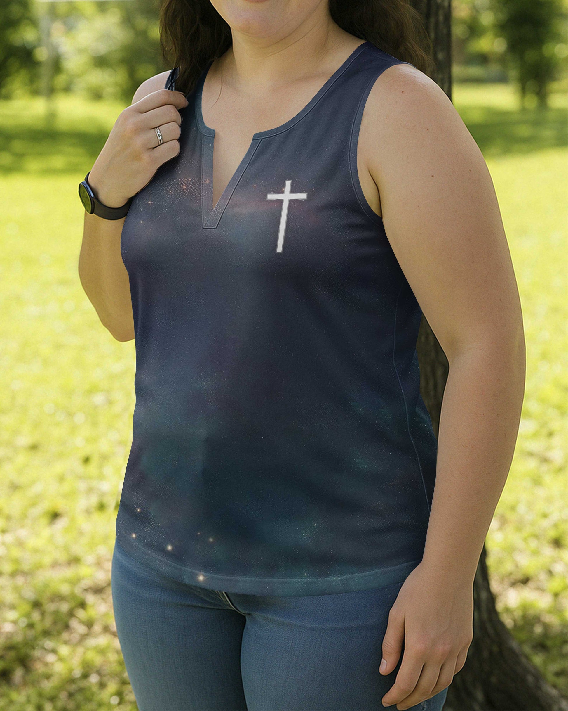 Christ In Me The Hope Of Glory V-neck Tank Top