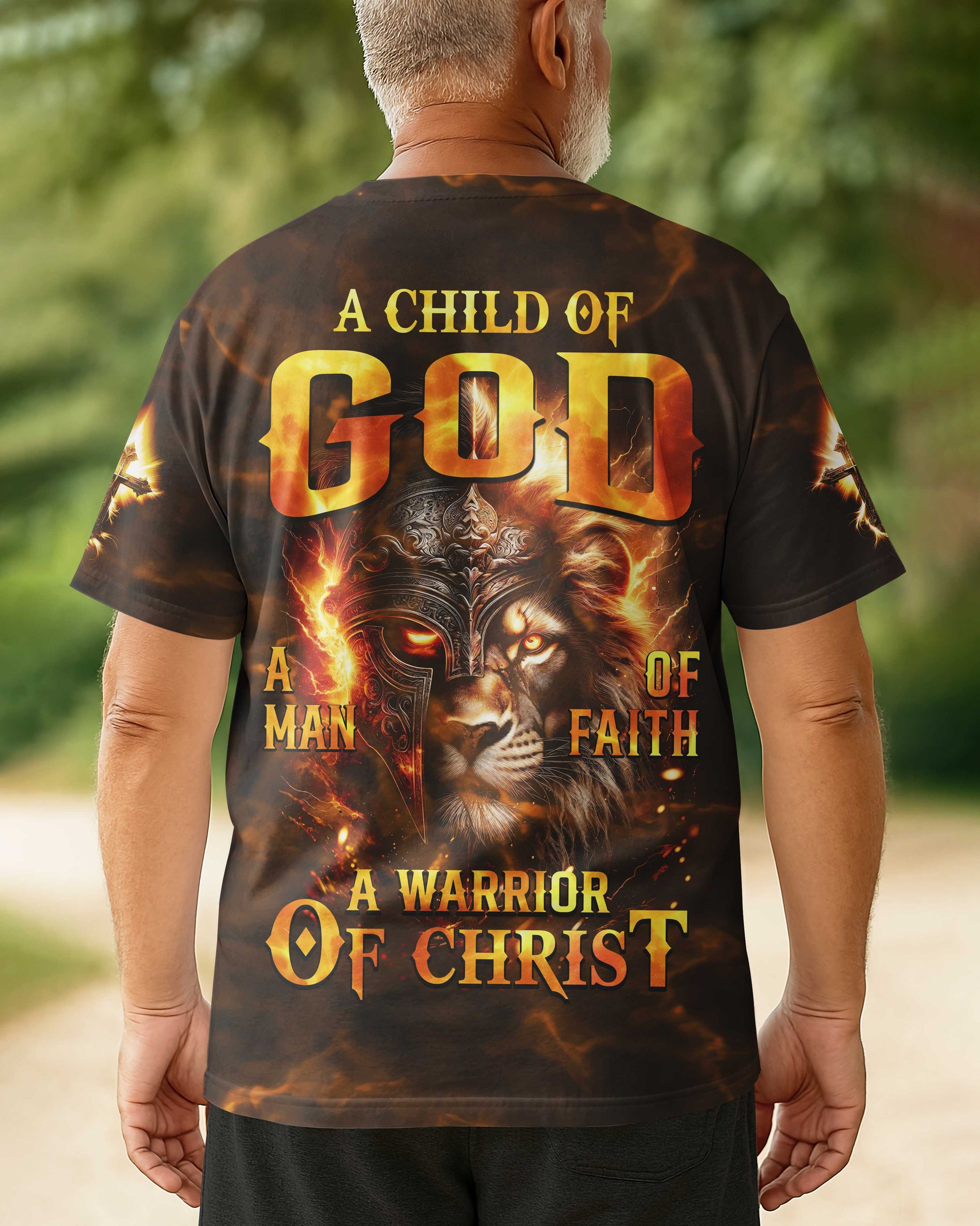 A Child Of God A Man Of Faith A Warrior Of Christ All Over Print T-shirt