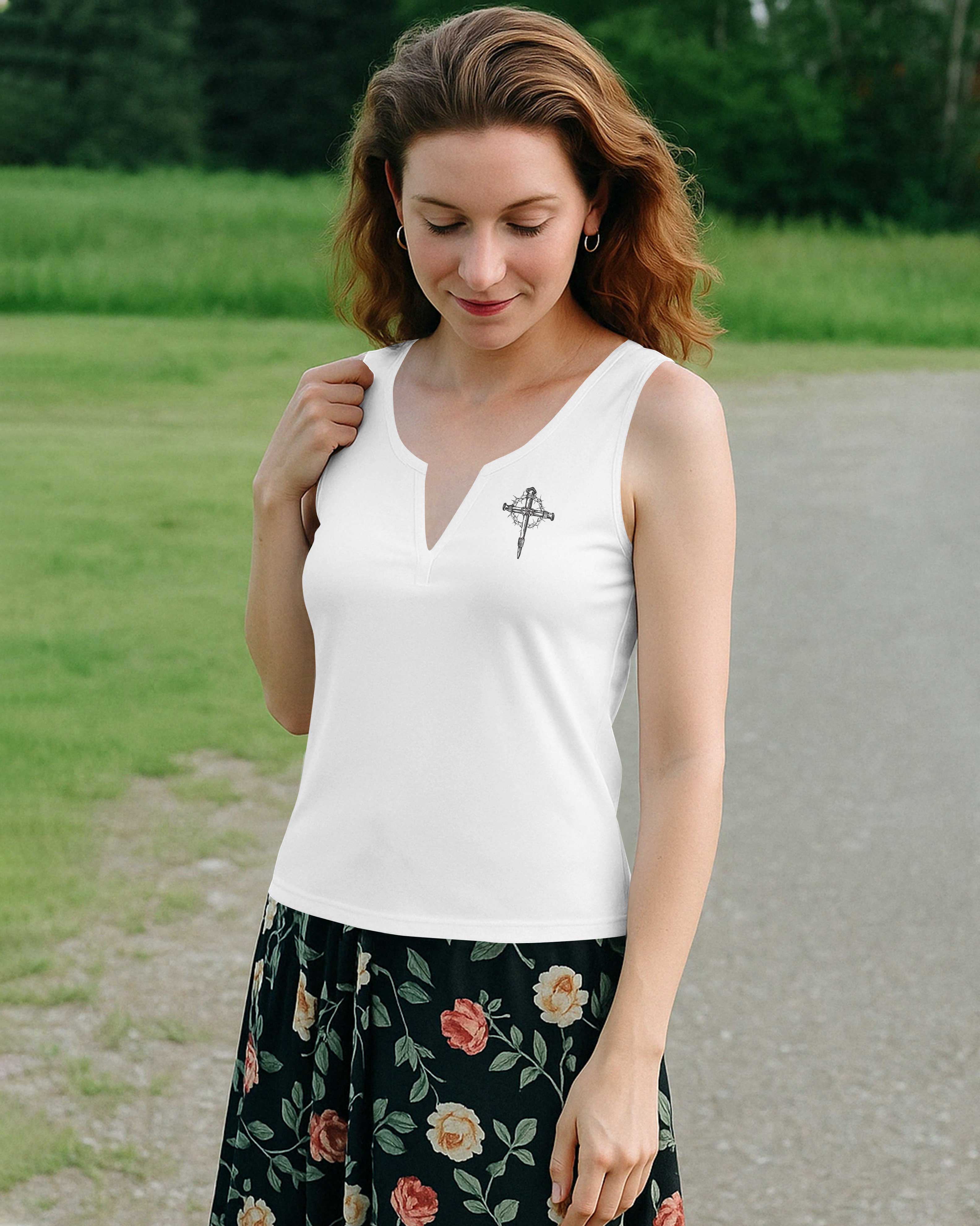One Nation Under God V-neck Tank Top