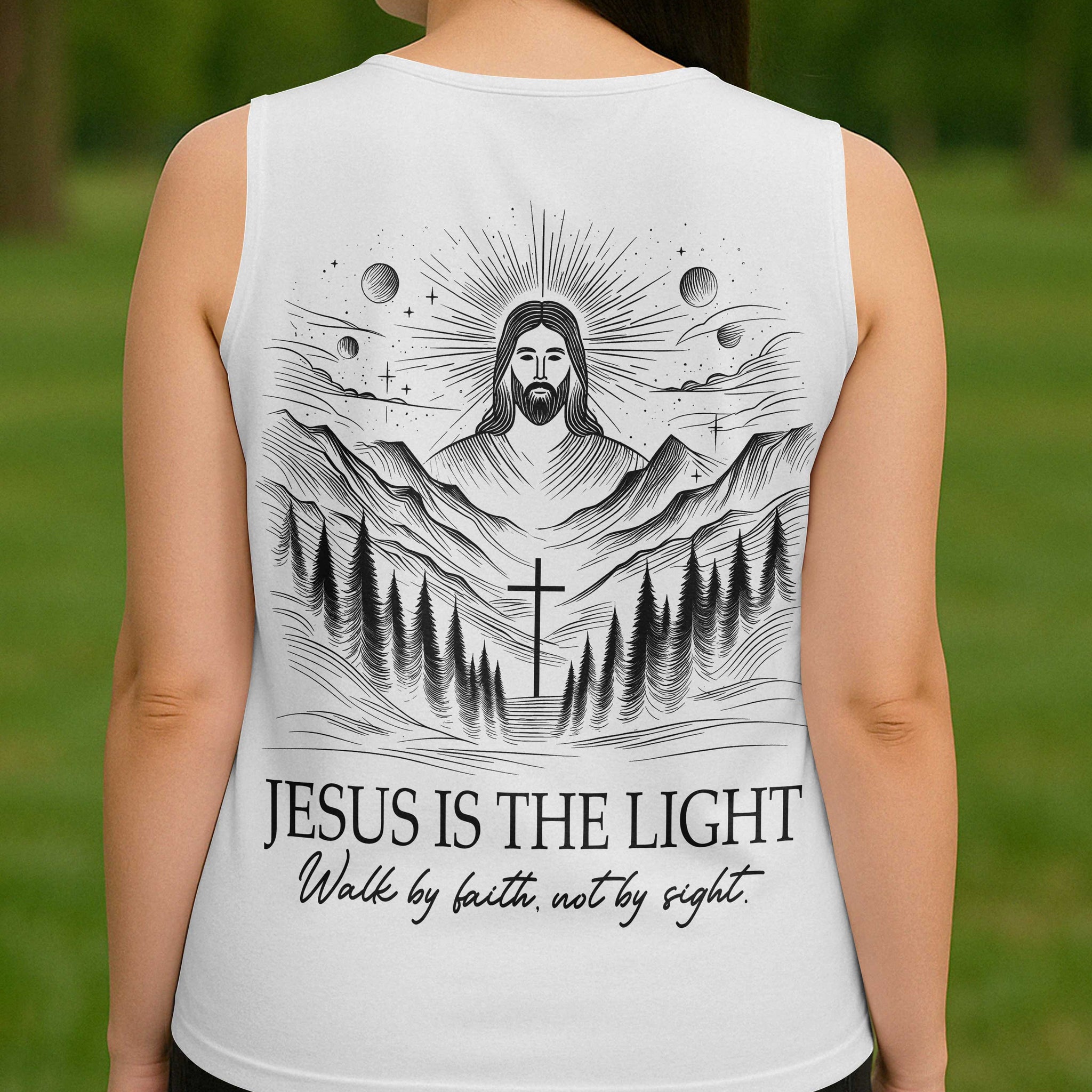 Jesus Is The Light V-neck Tank Top