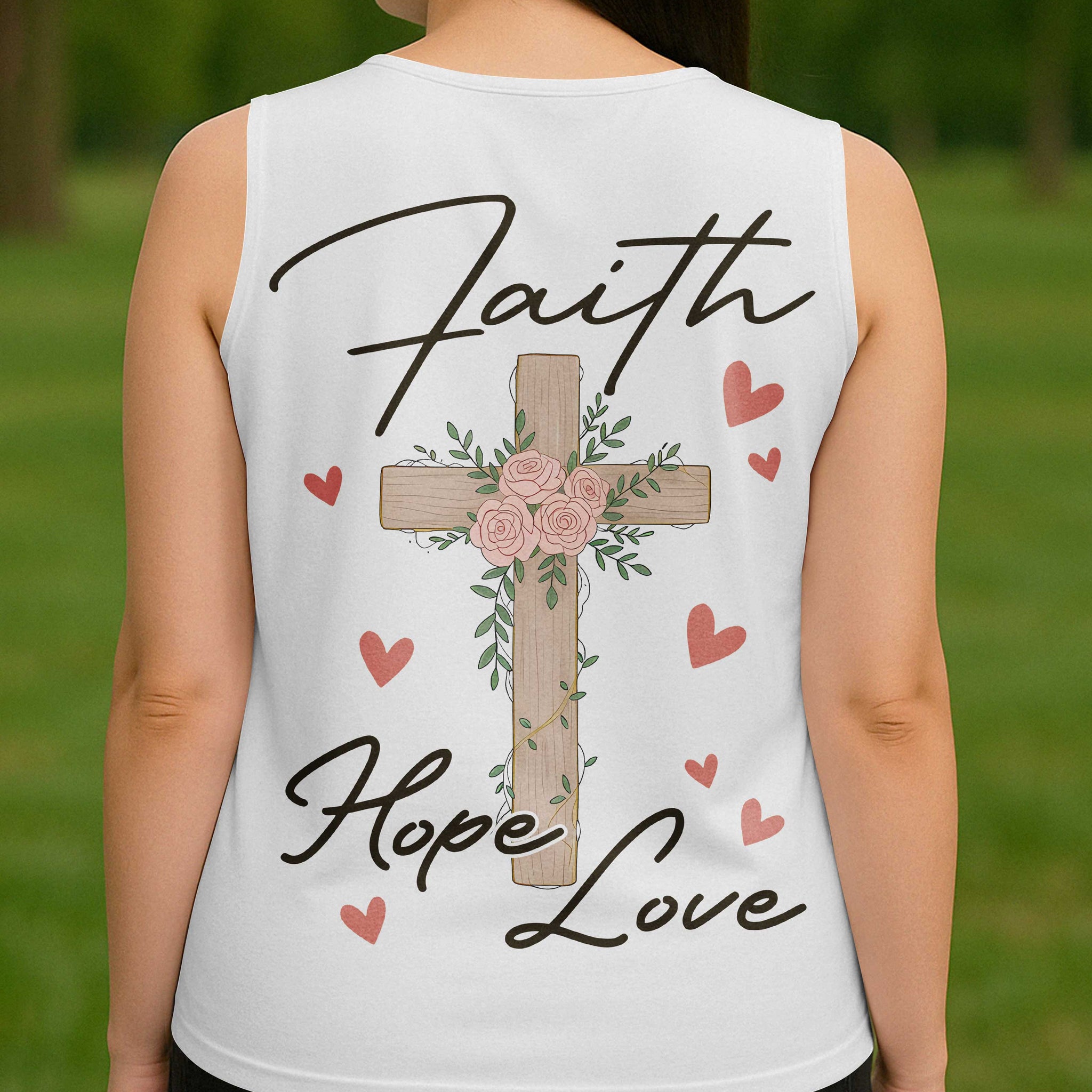 Faith Hope Love V-neck Tank Top