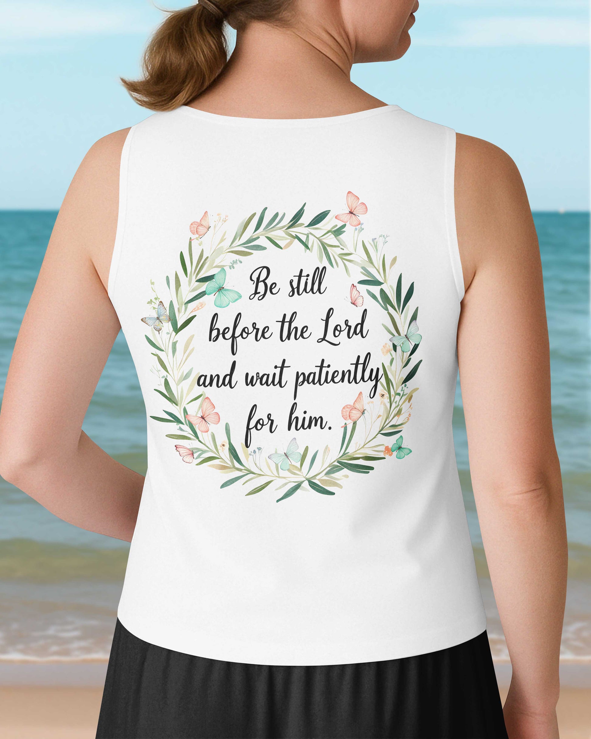 Be Still Before The Lord V-neck Tank Top