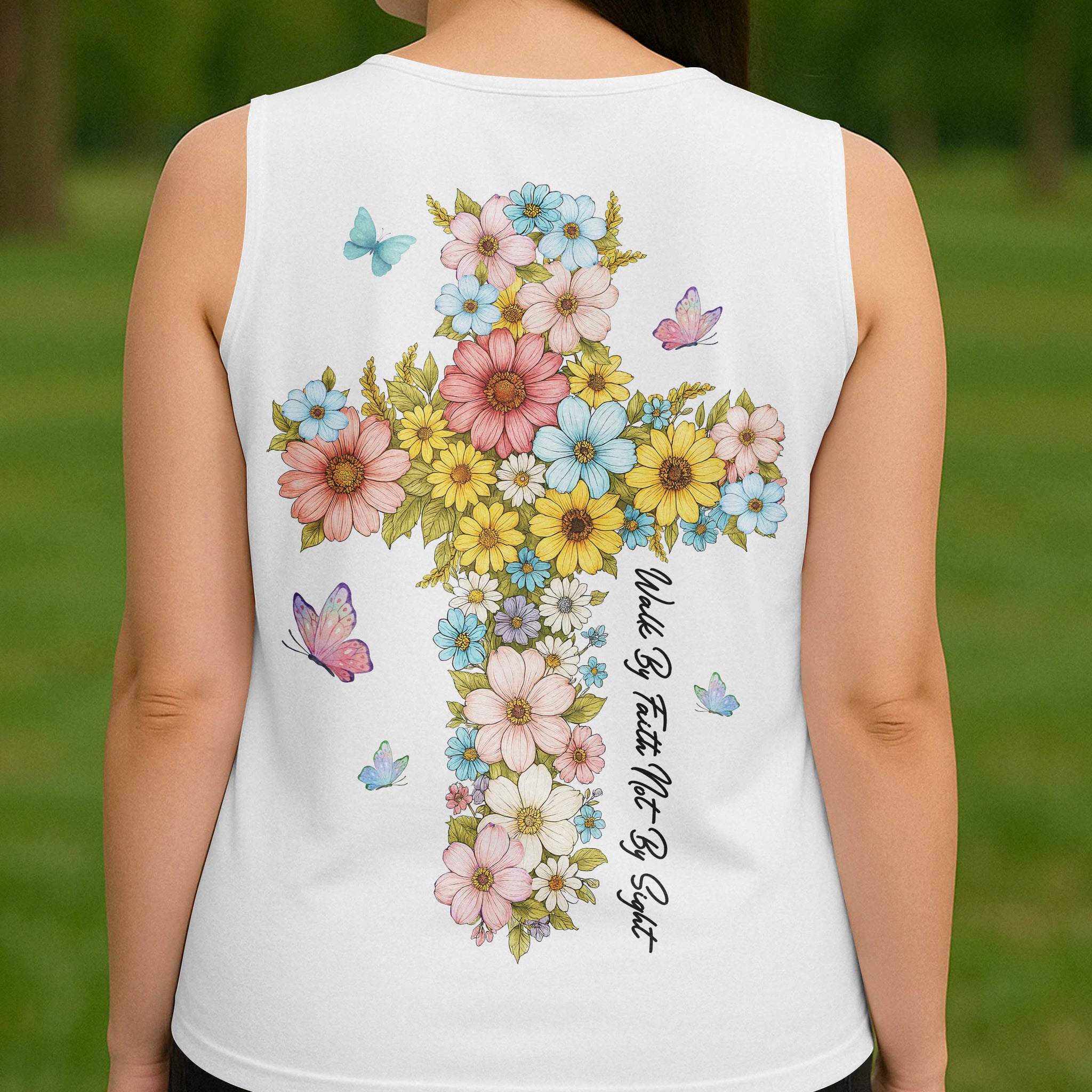 Walk By Faith Not By Sight V-neck Tank Top