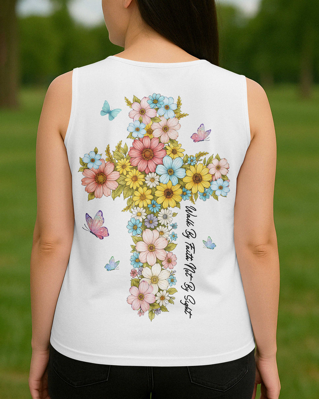 Walk By Faith Not By Sight V-neck Tank Top