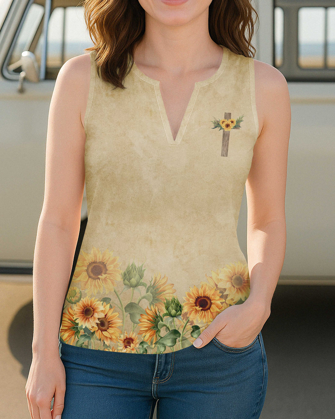 I Believe There Are Angels Among Us V-neck Tank Top