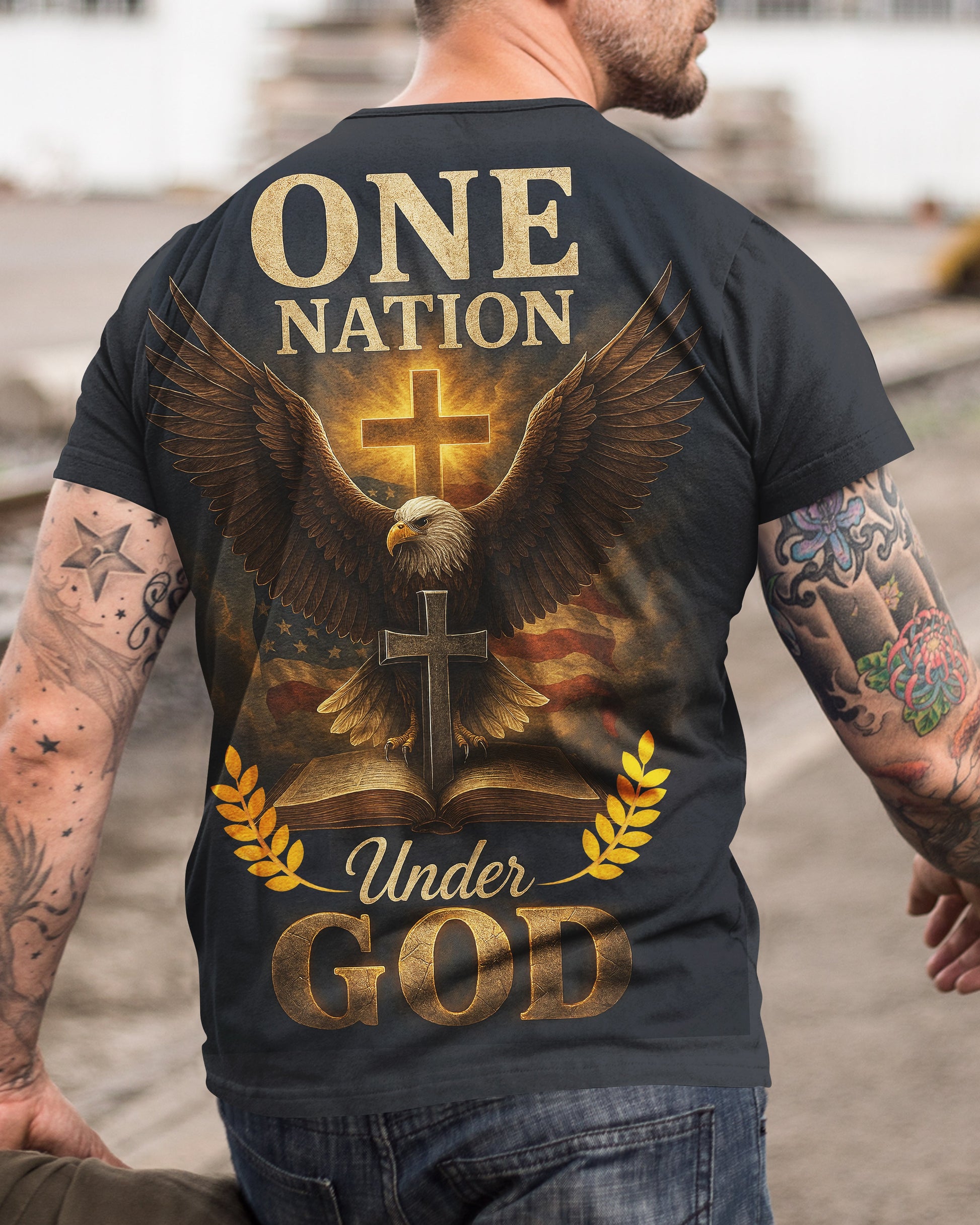 One Nation Under God All Over Print T-shirt