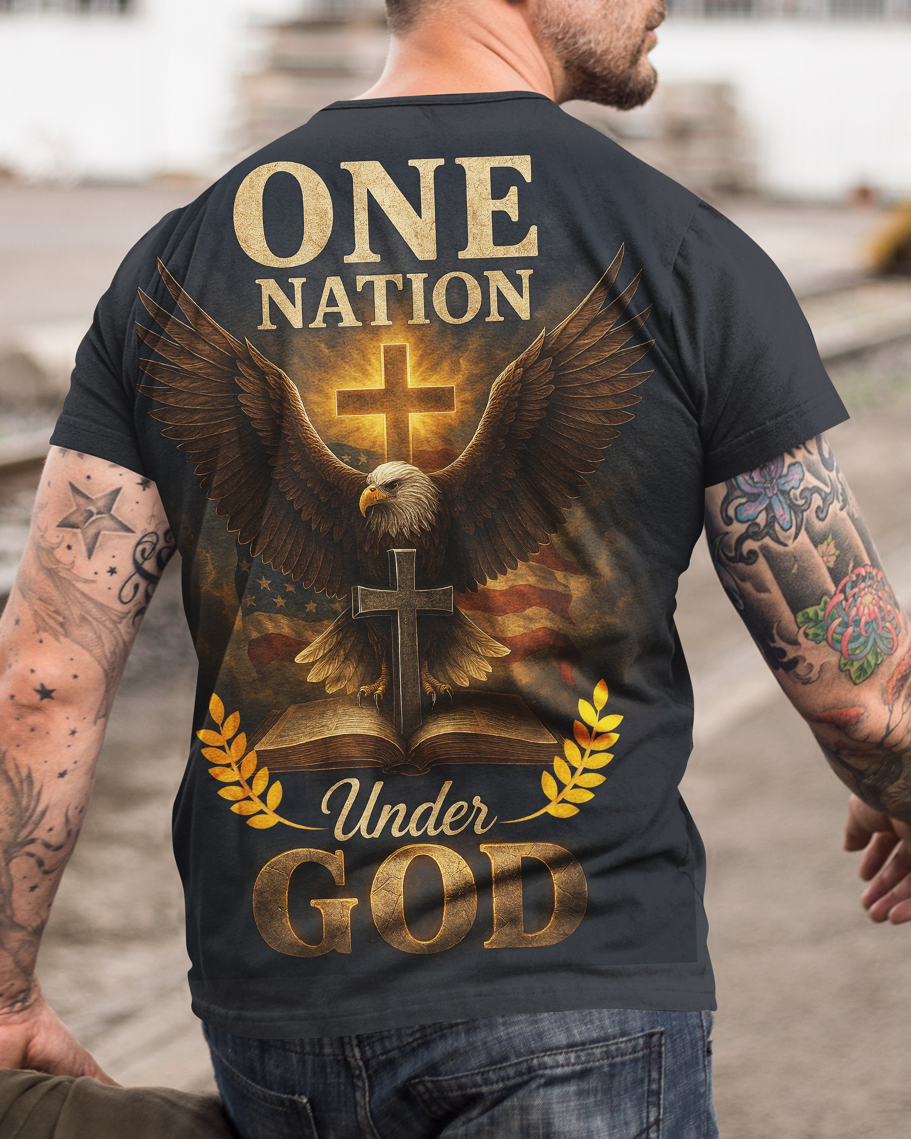 One Nation Under God All Over Print T-shirt