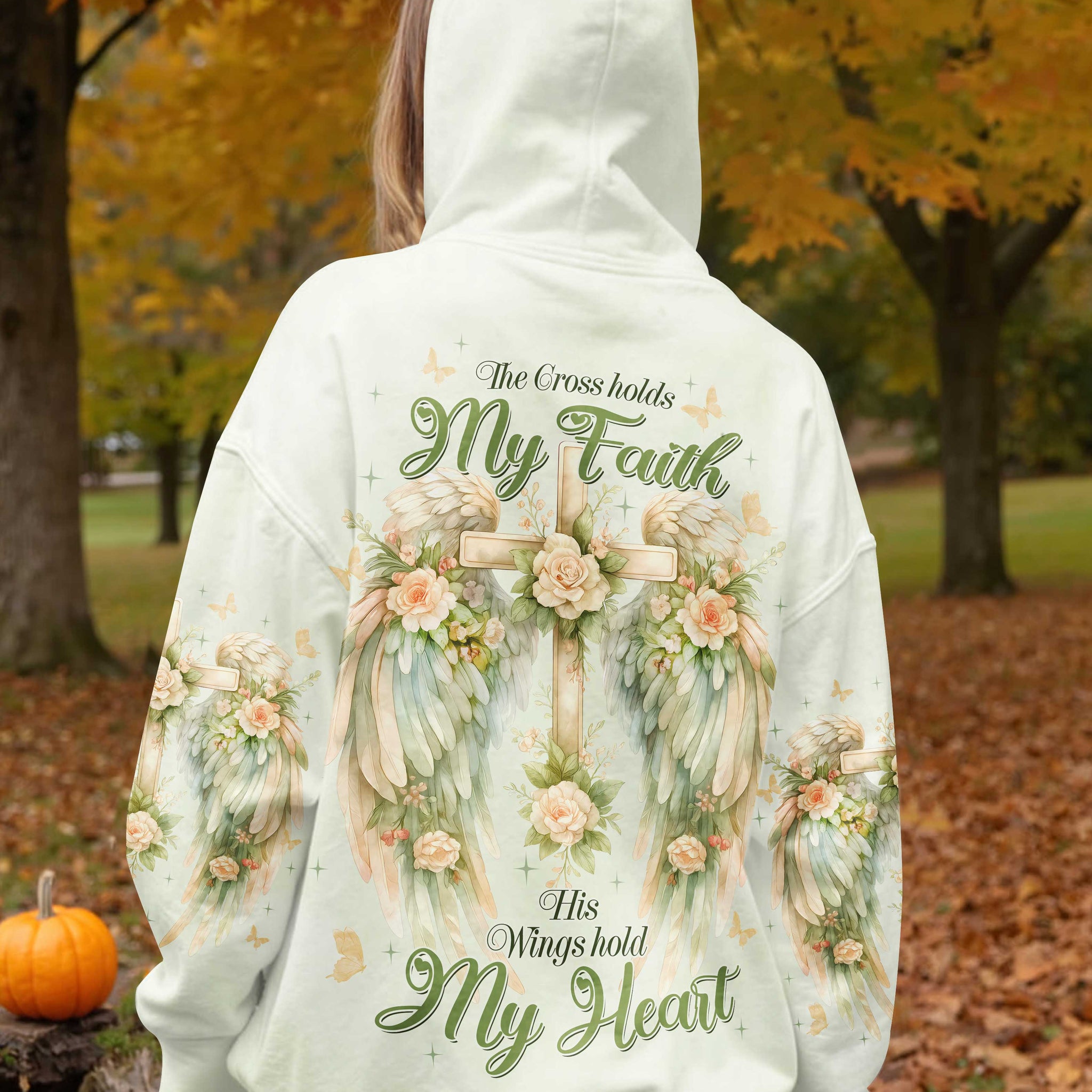 The Cross Holds My Faith His Wings Hold My Heart Shirt