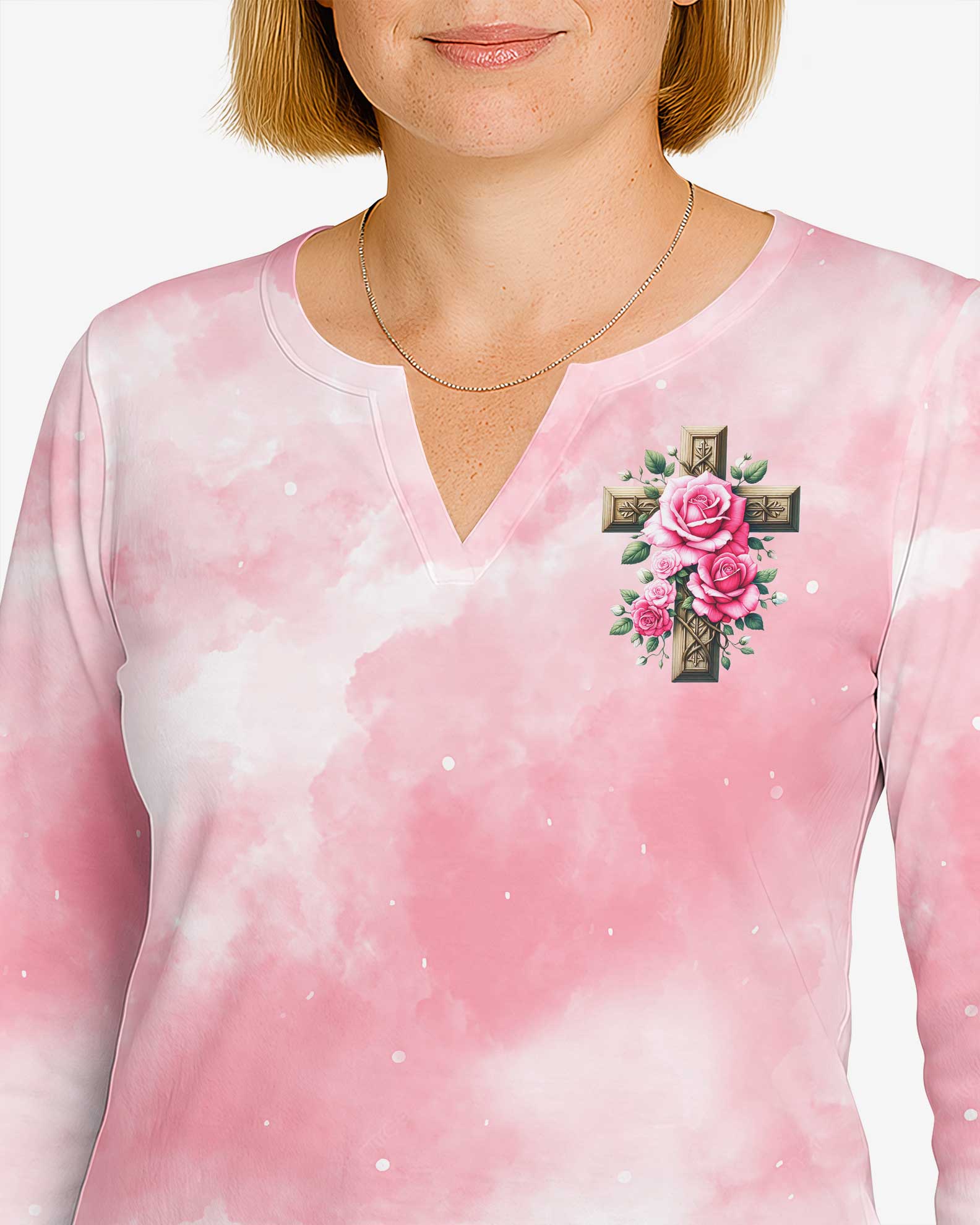 Jesus Take The Wheel All Over Print V-neck Long Sleeves Shirt