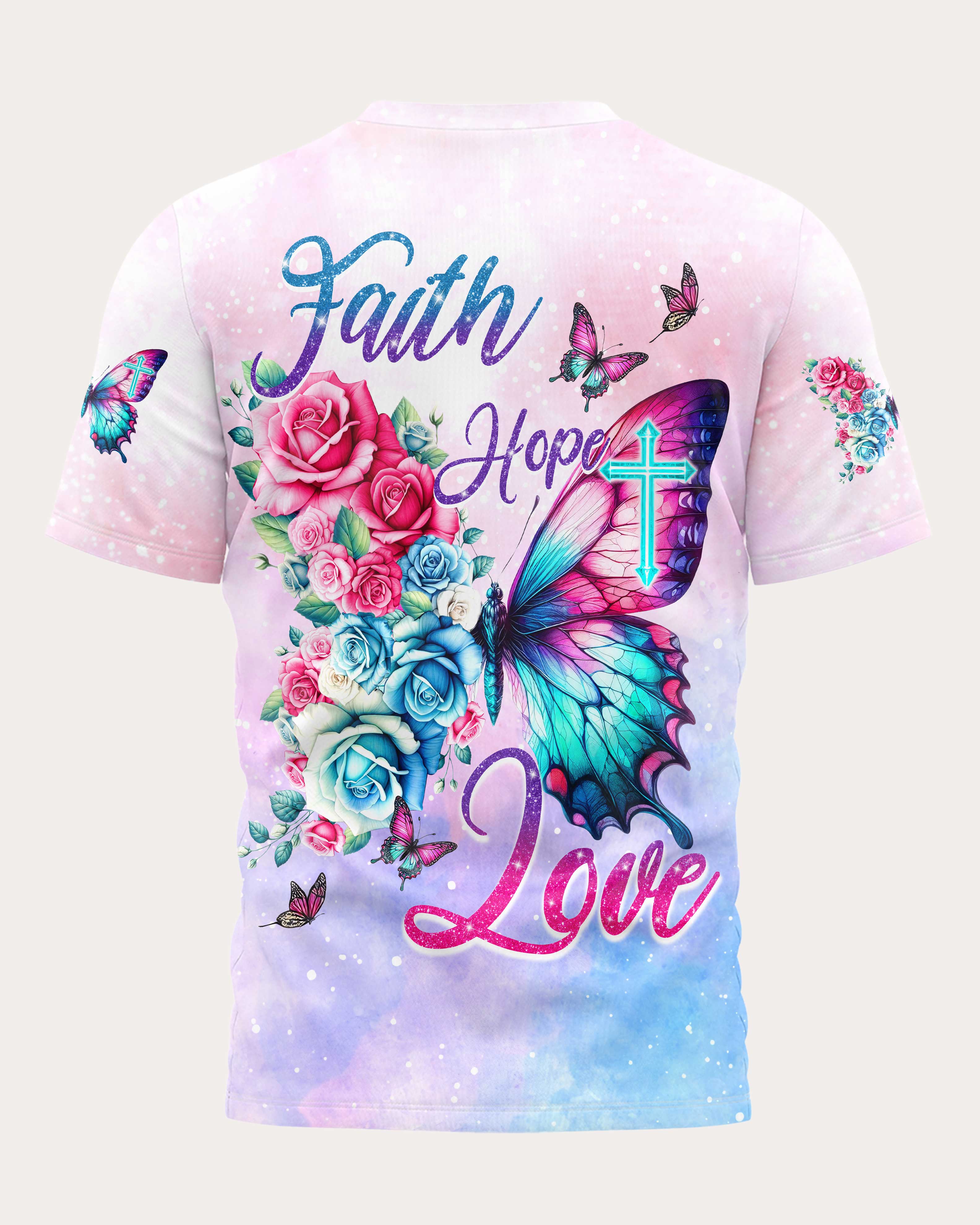 Faith Hope Love All Over Print T-shirt
