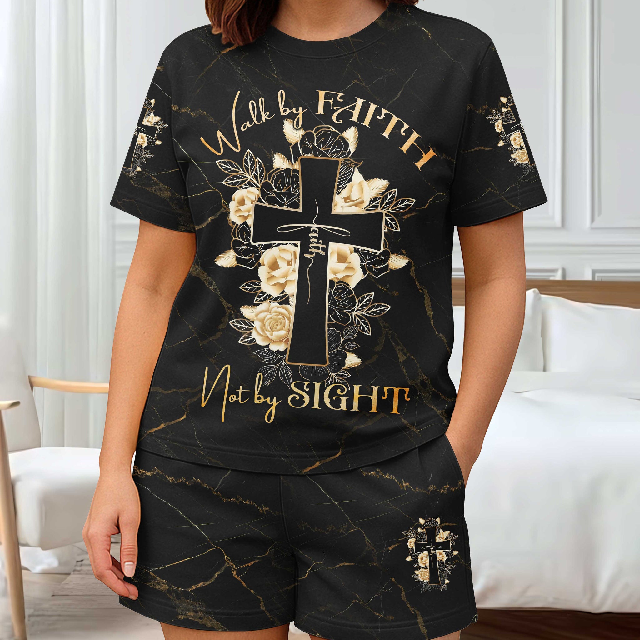 Walk By Sight All Over Print Summer Set
