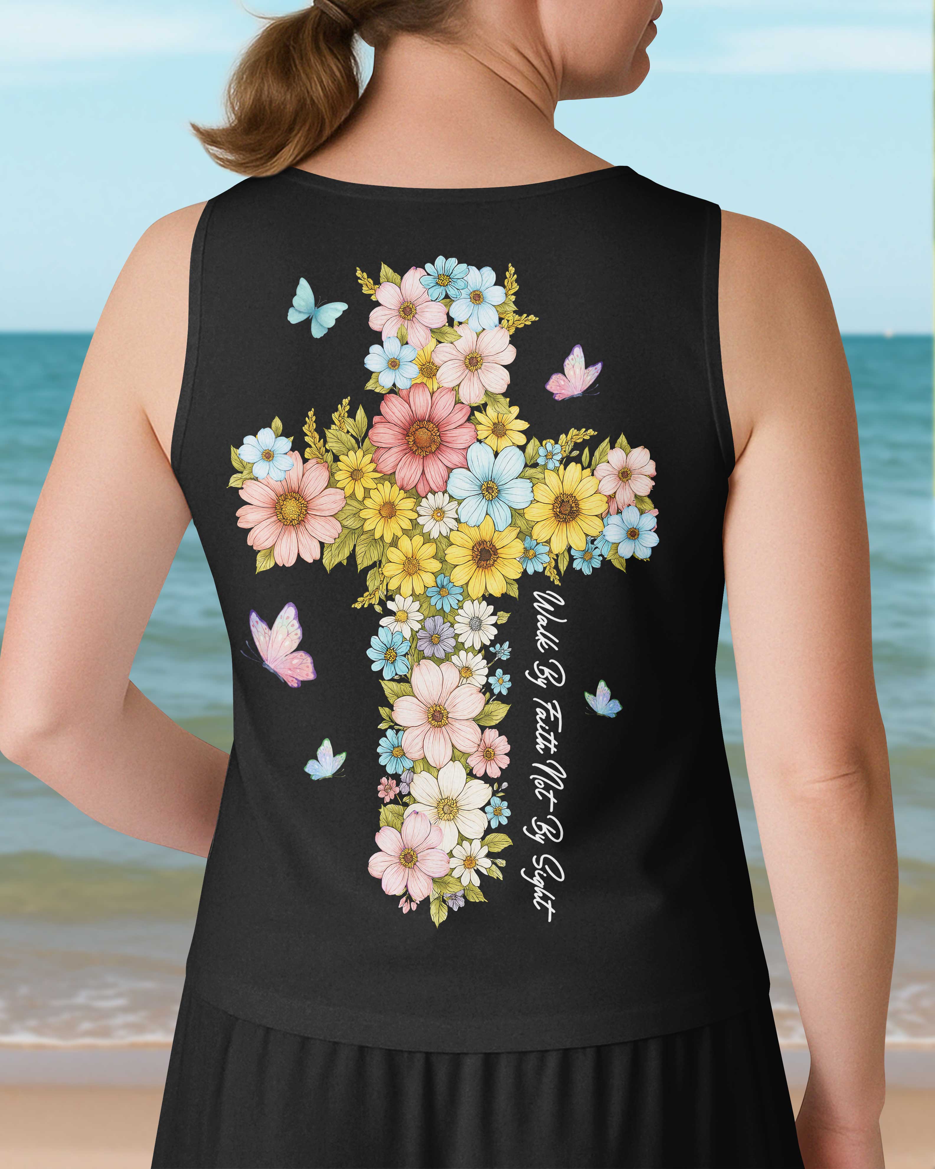 Walk By Faith Not By Sight V-neck Tank Top