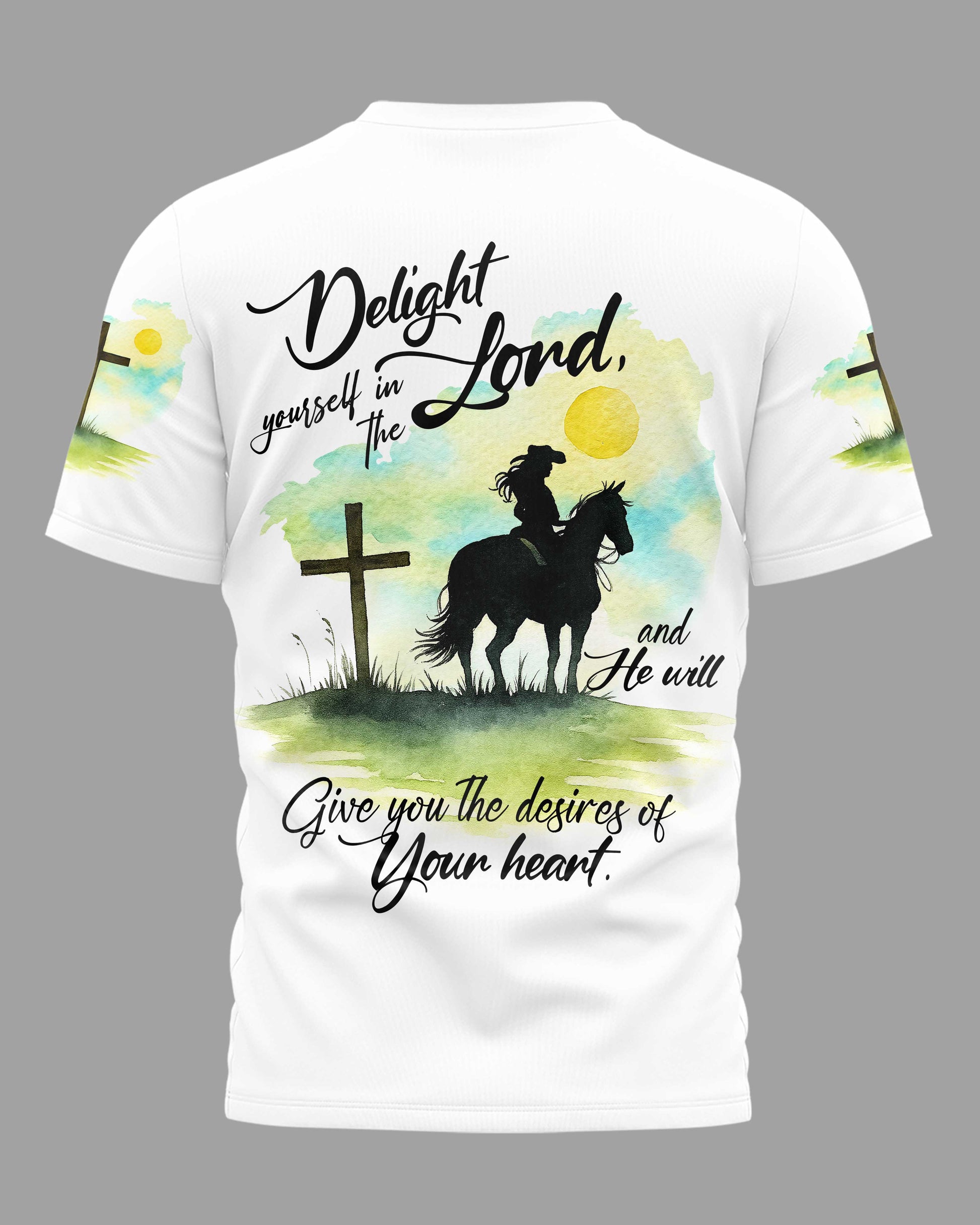 Delight Yourself In The Lord All Over Print T-Shirt