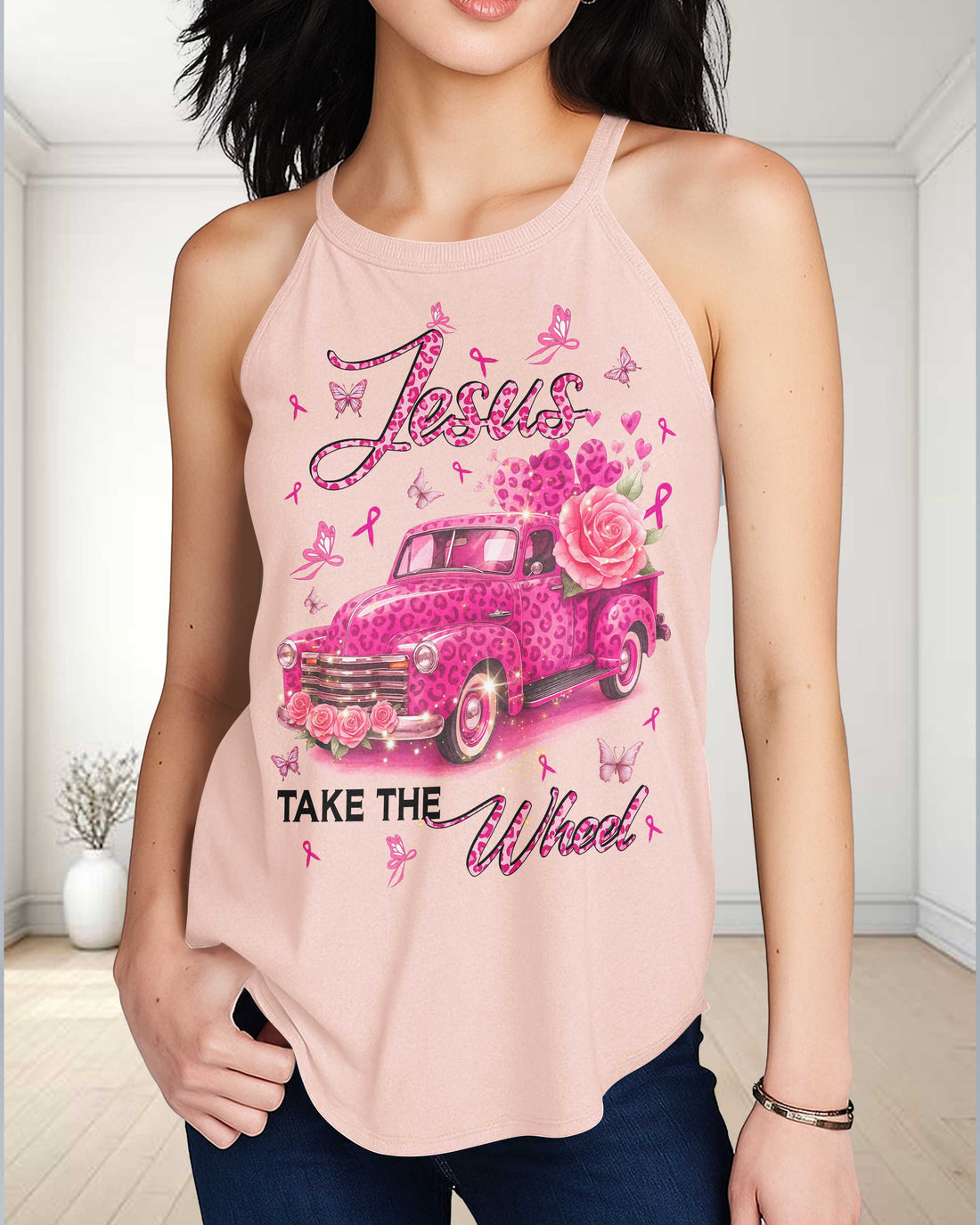 Jesus Take The Wheel Rocker Tank Top