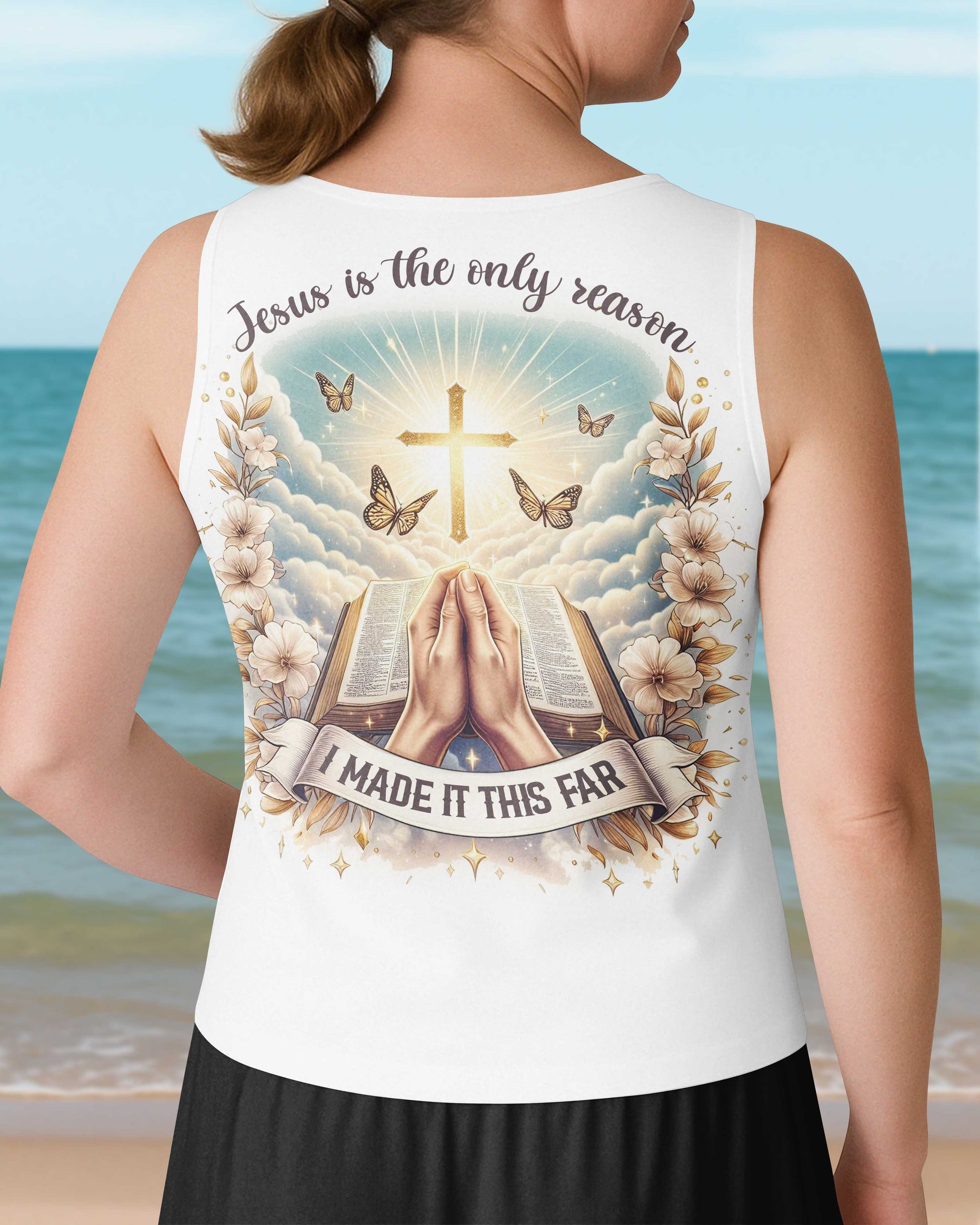 Jesus Is The Only Reason V-neck Tank Top