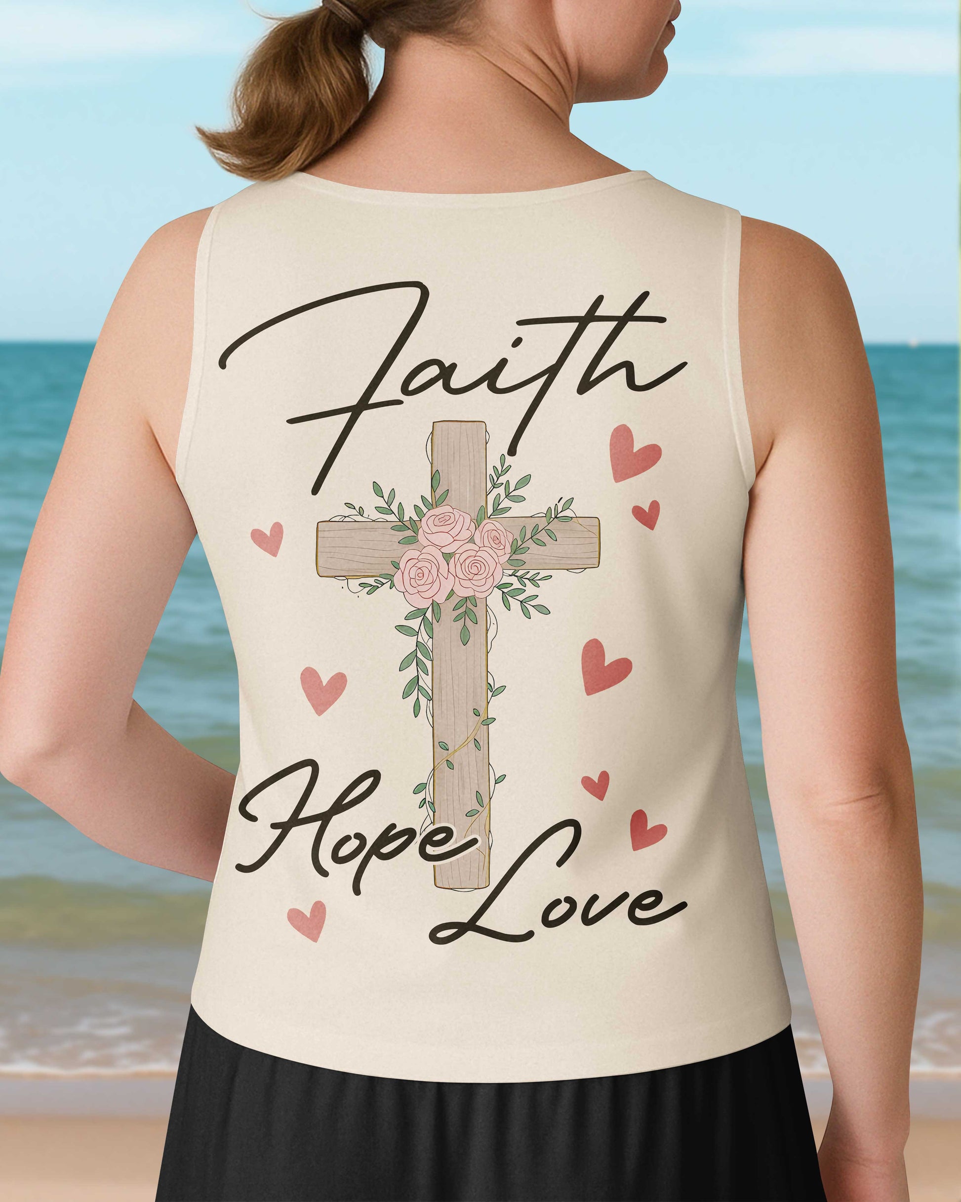 Faith Hope Love V-neck Tank Top