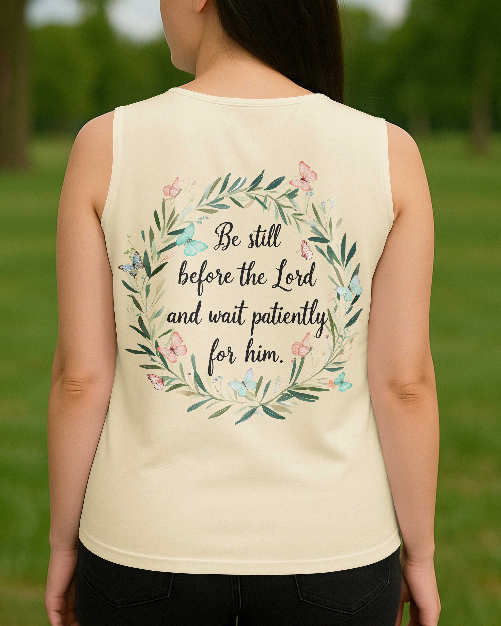 Be Still Before The Lord V-neck Tank Top