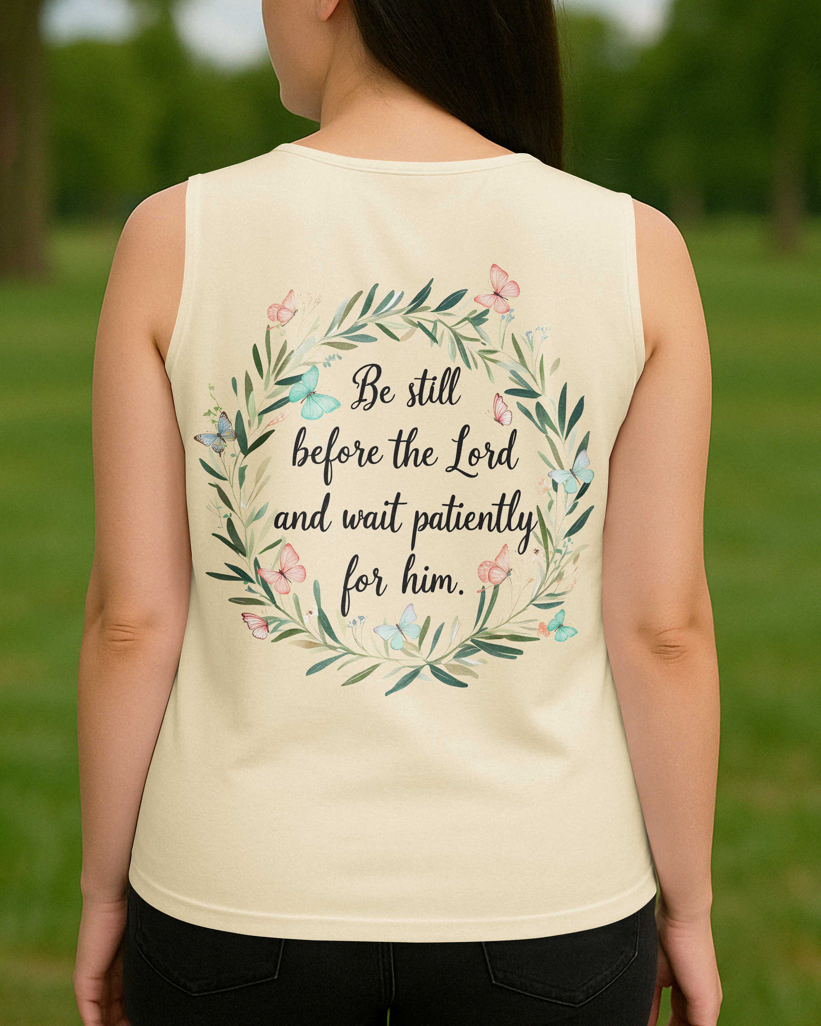 Be Still Before The Lord V-neck Tank Top