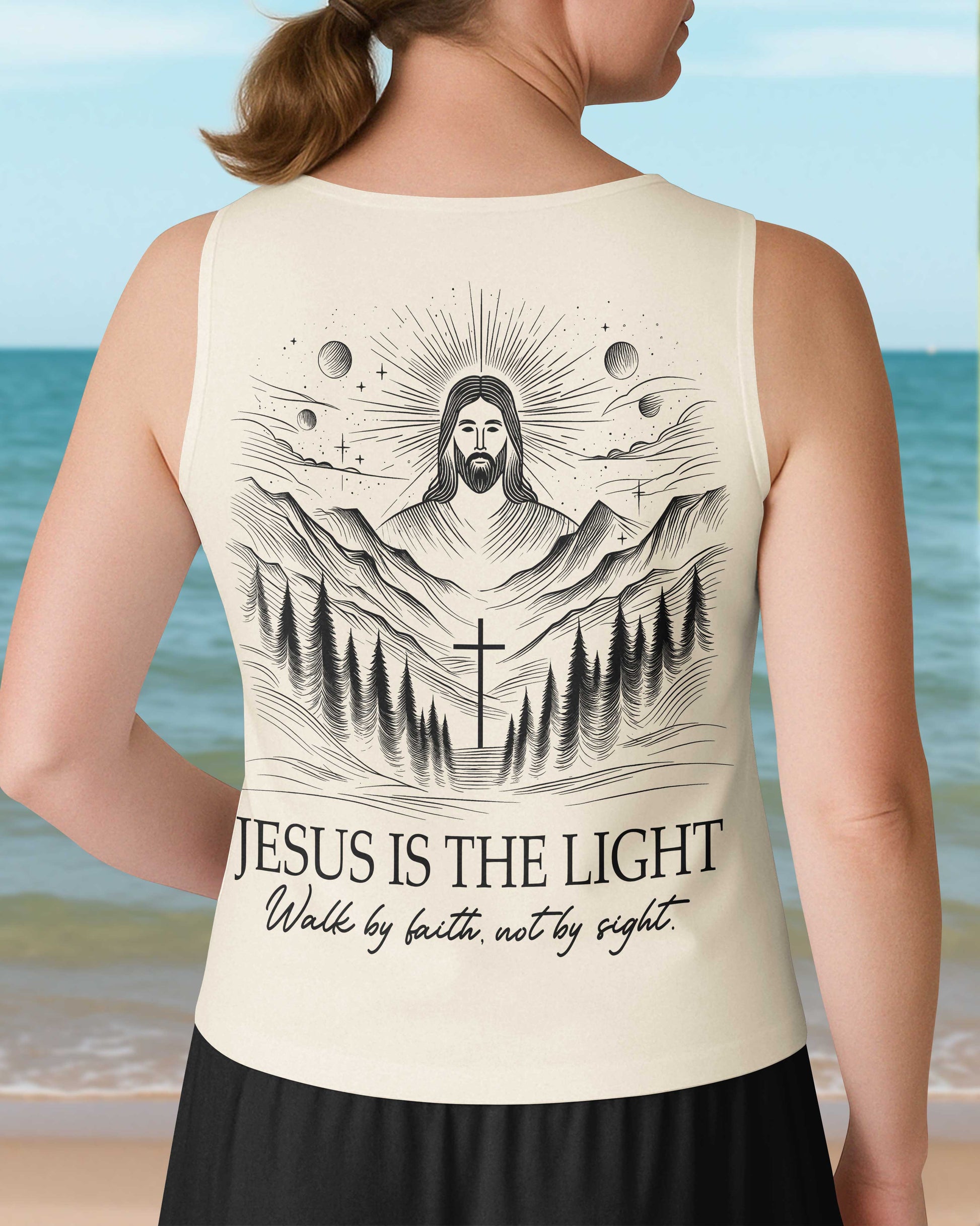 Jesus Is The Light V-neck Tank Top