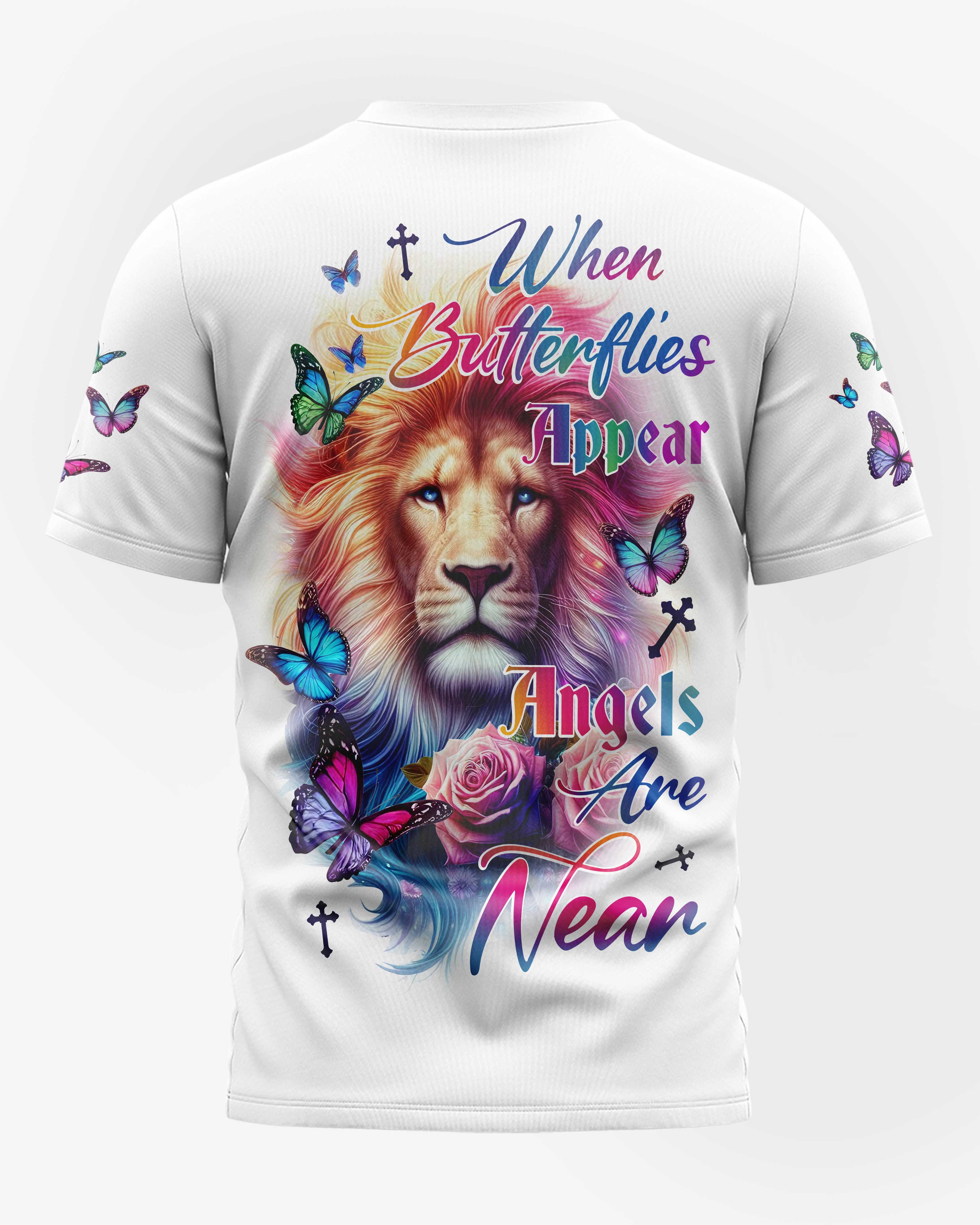 When Butterflies Appear All Over Print T-shirt