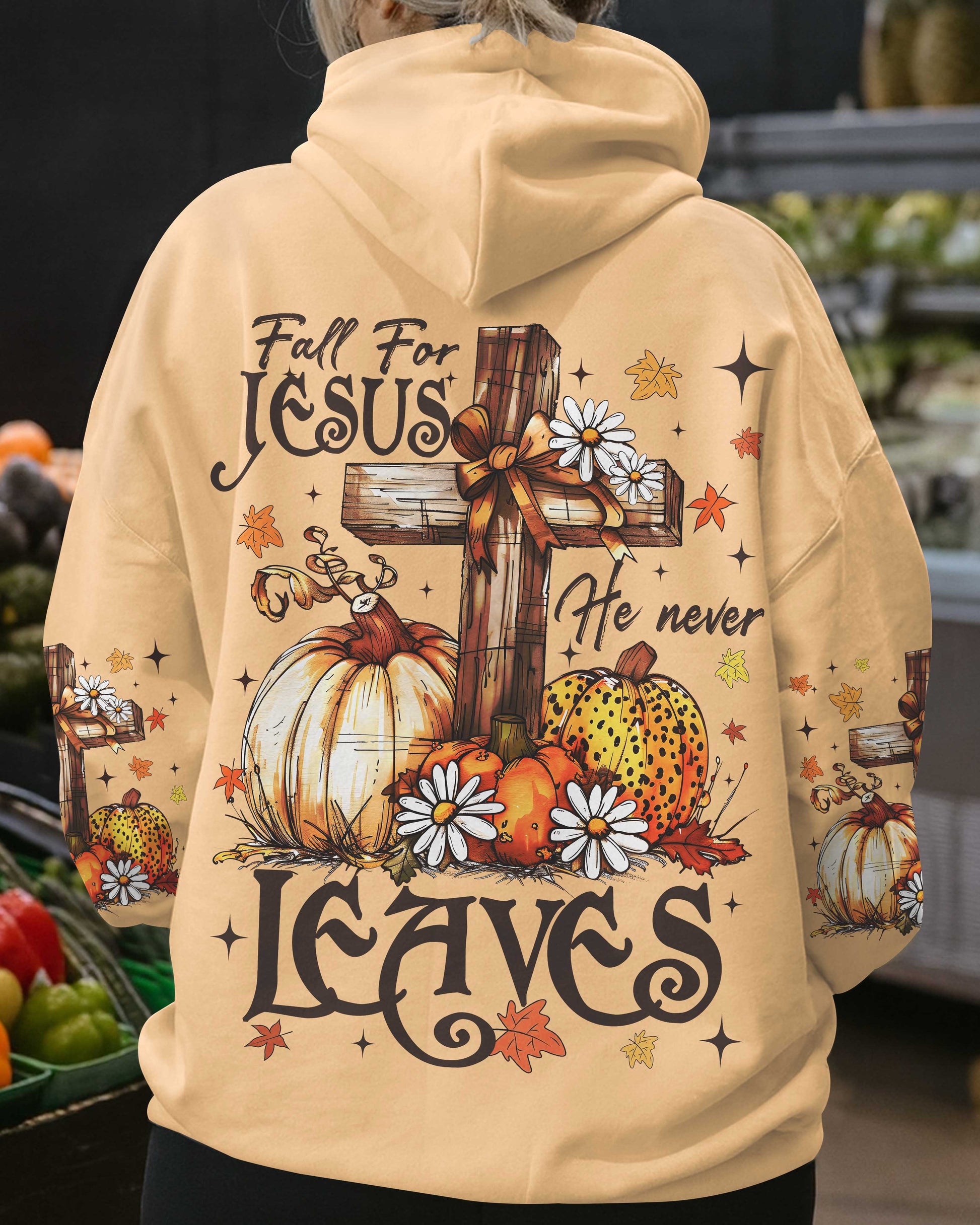 Fall For Jesus He Never Leaves Shirt