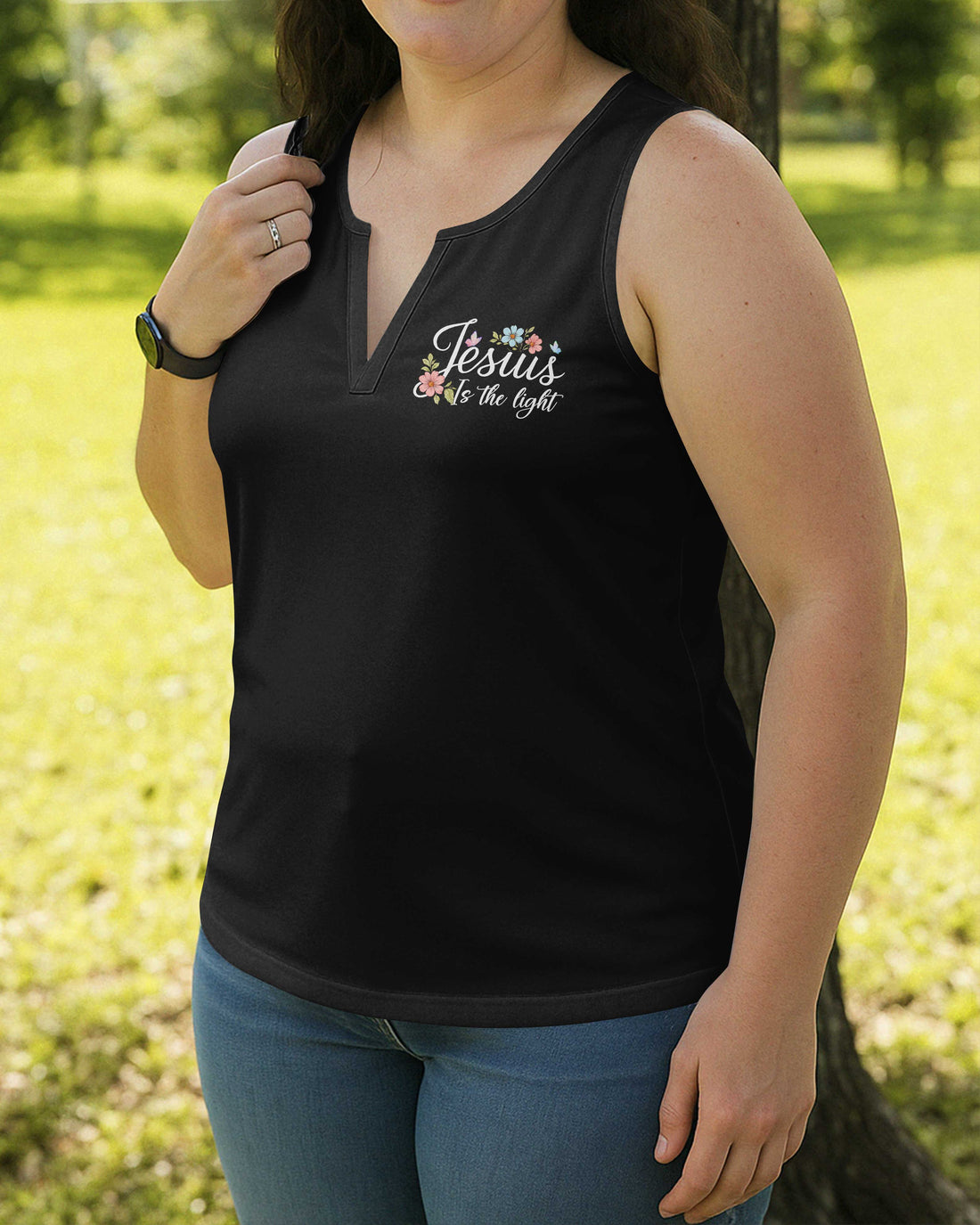 Walk By Faith Not By Sight V-neck Tank Top