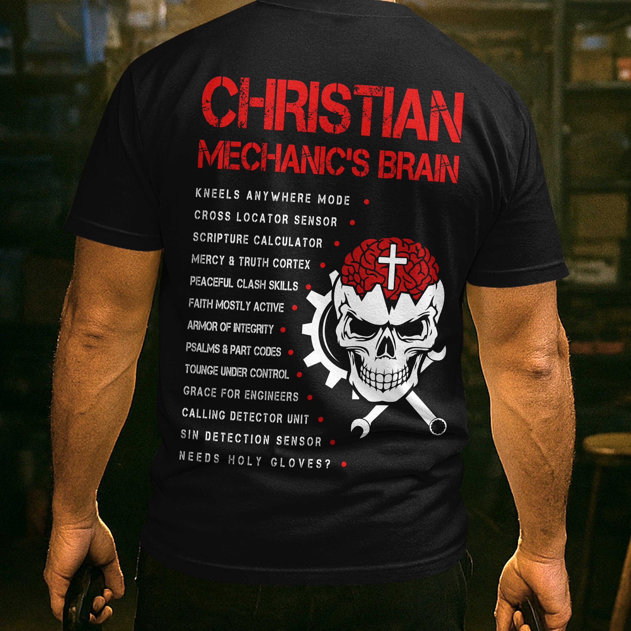Christian Mechanic's Brain All Over Print T-Shirt