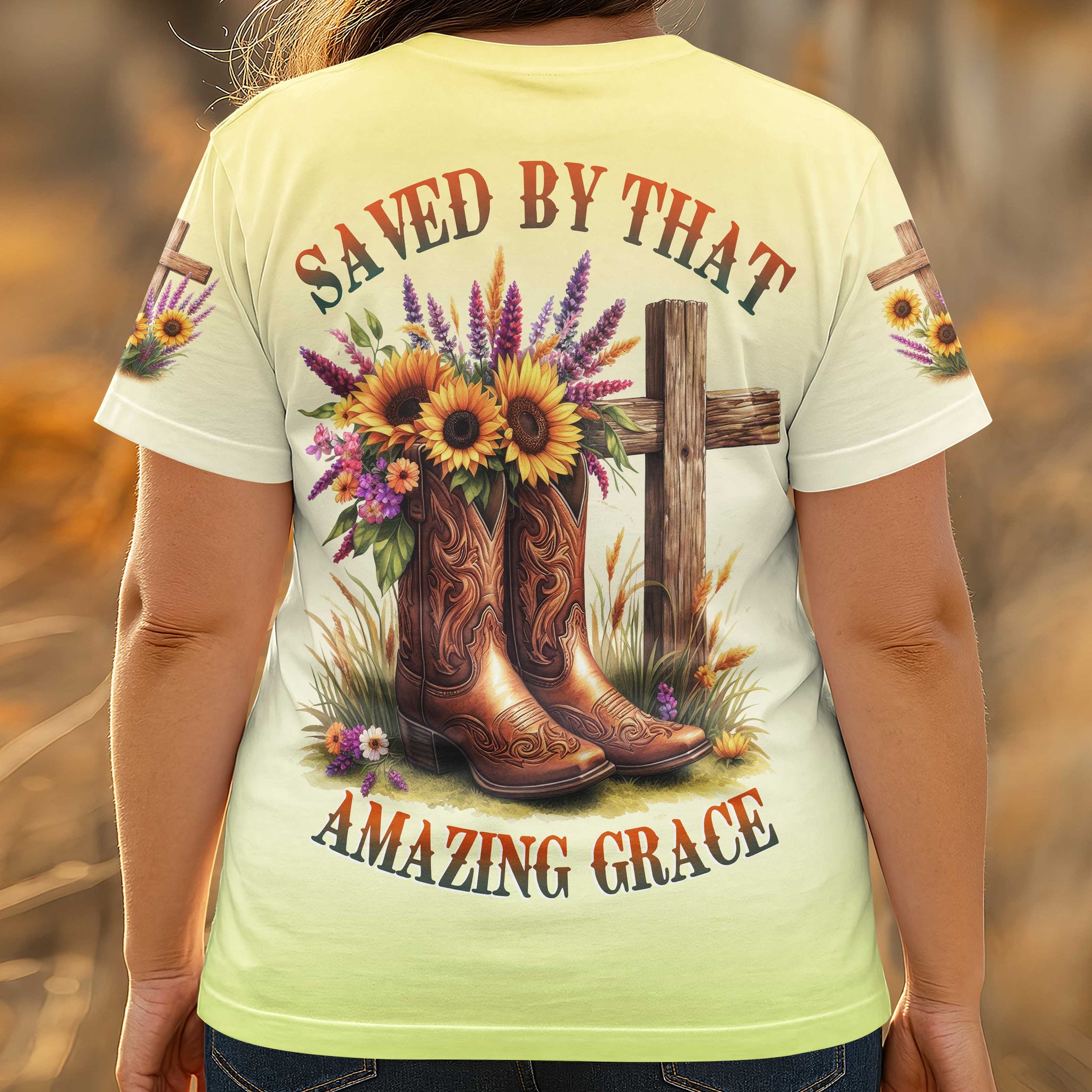 Saved By That Amazing Grace All Over Print Shirt
