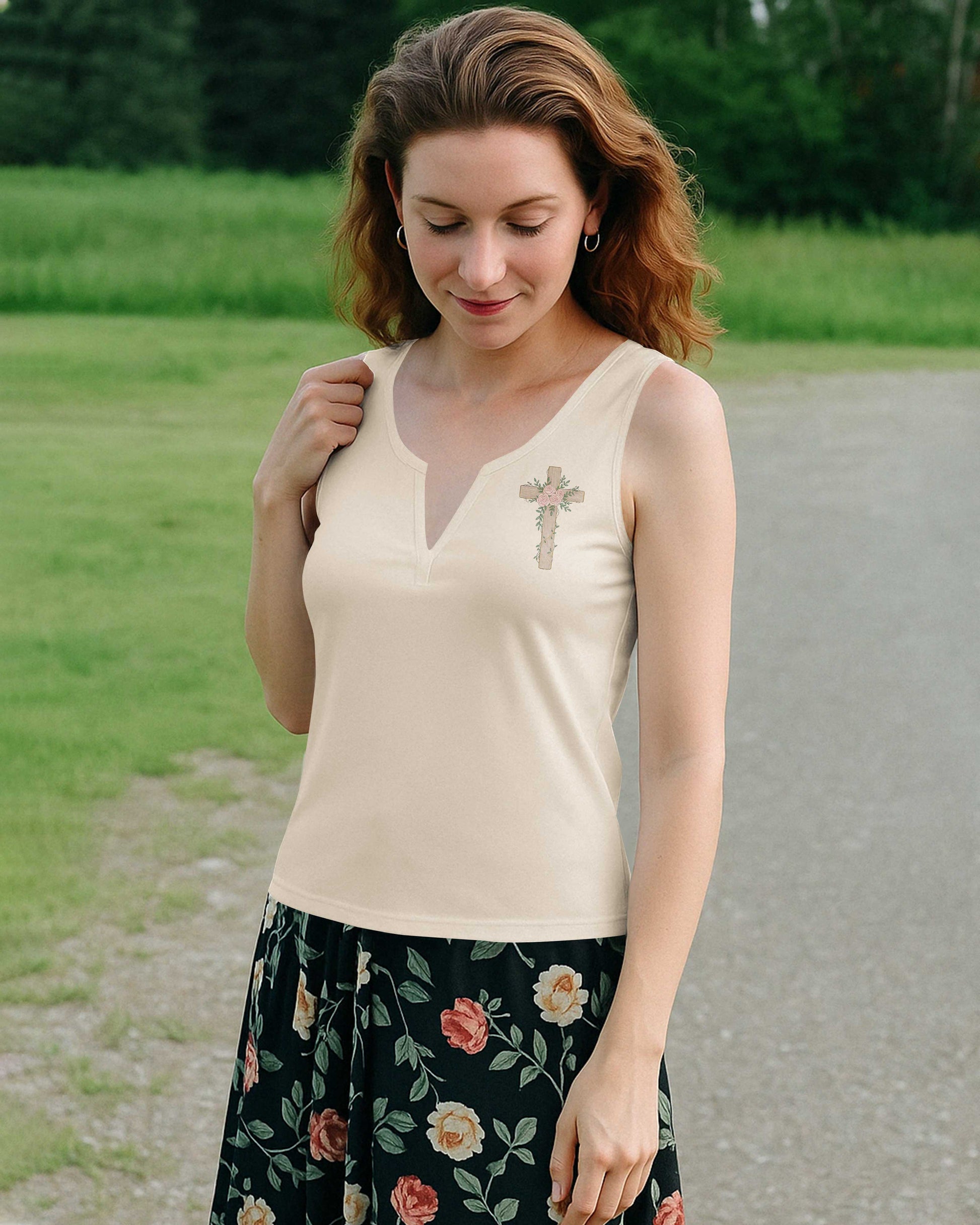 Faith Hope Love V-neck Tank Top