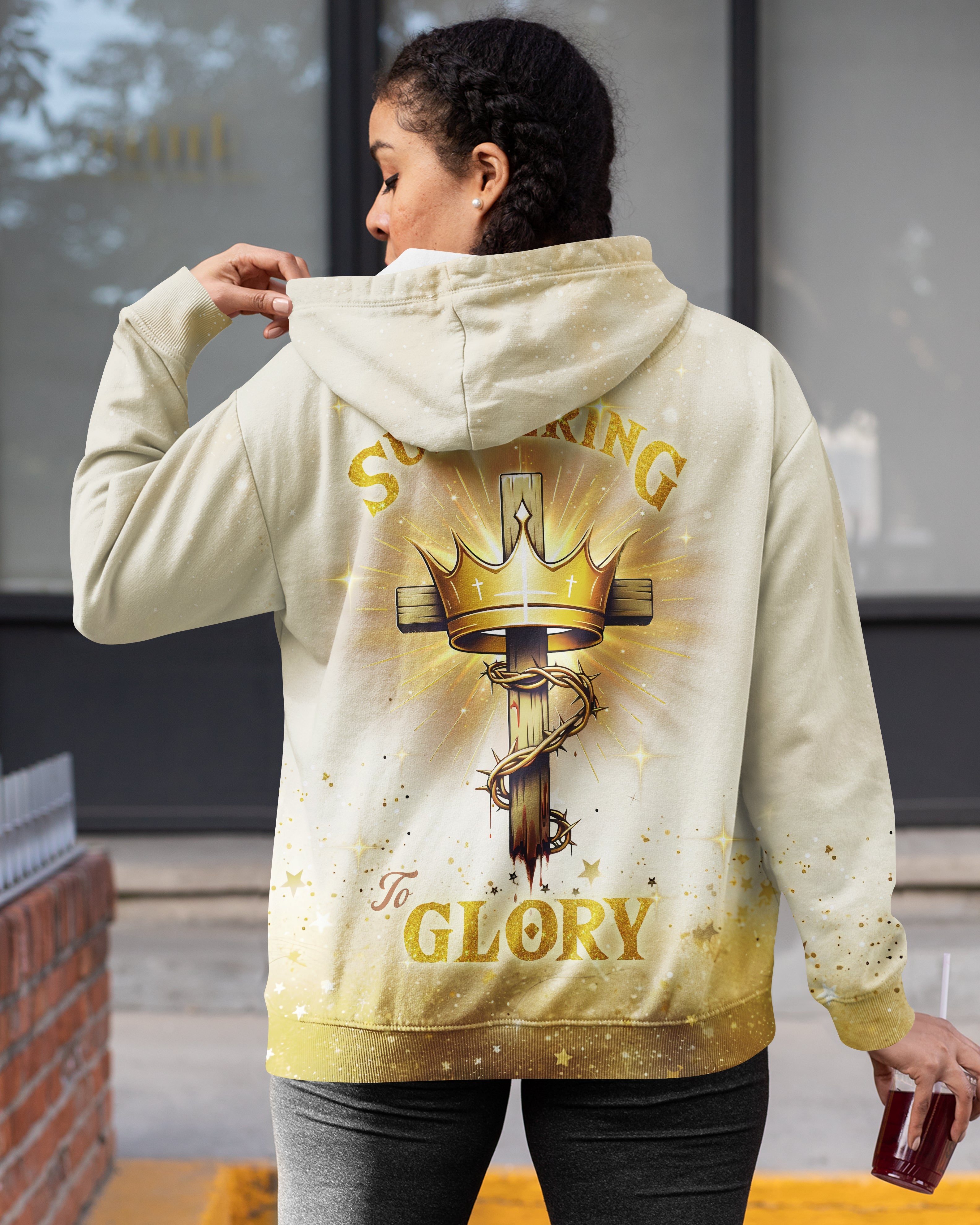 From Suffering To Glory All Over Print Zip Hoodie
