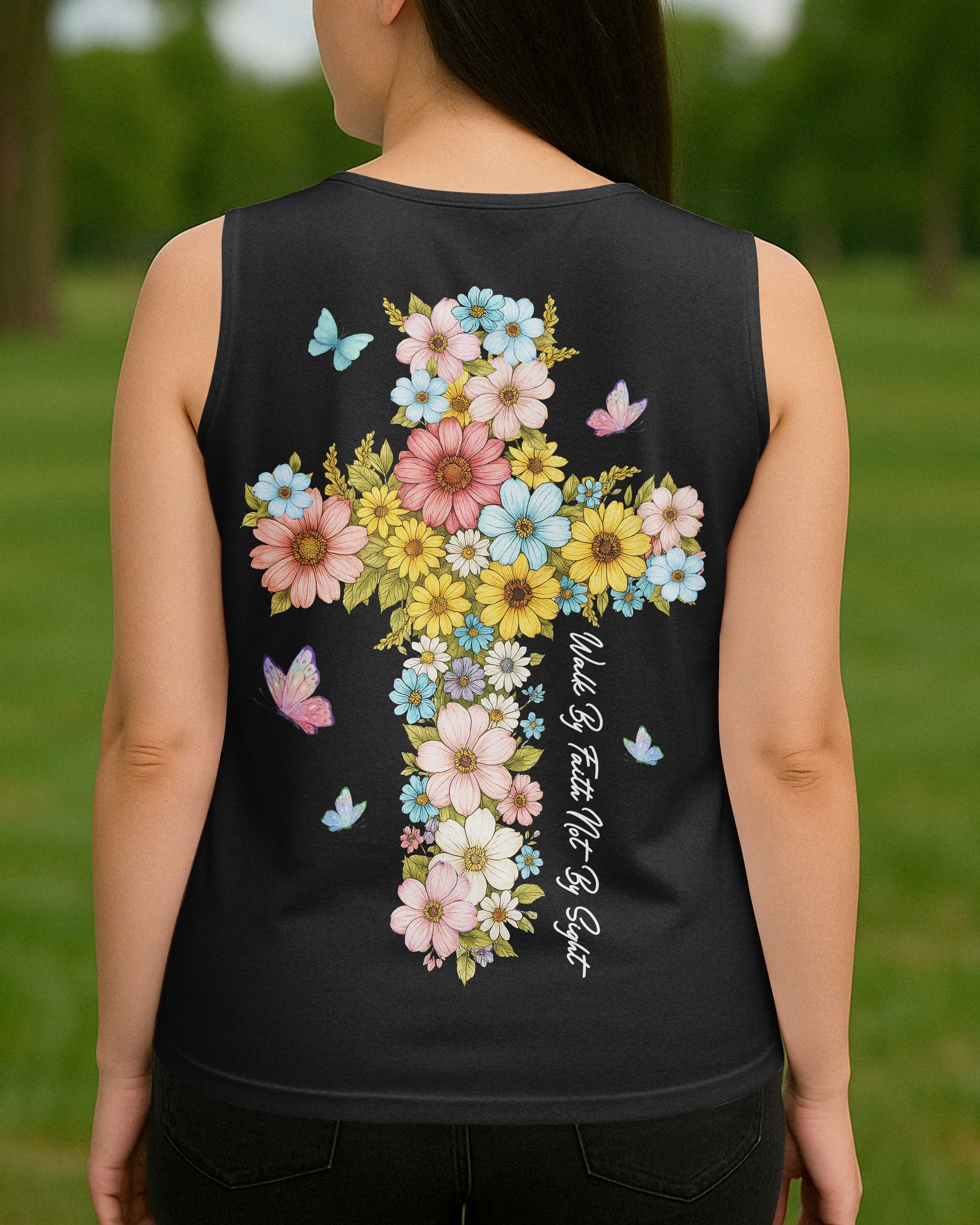 Walk By Faith Not By Sight V-neck Tank Top