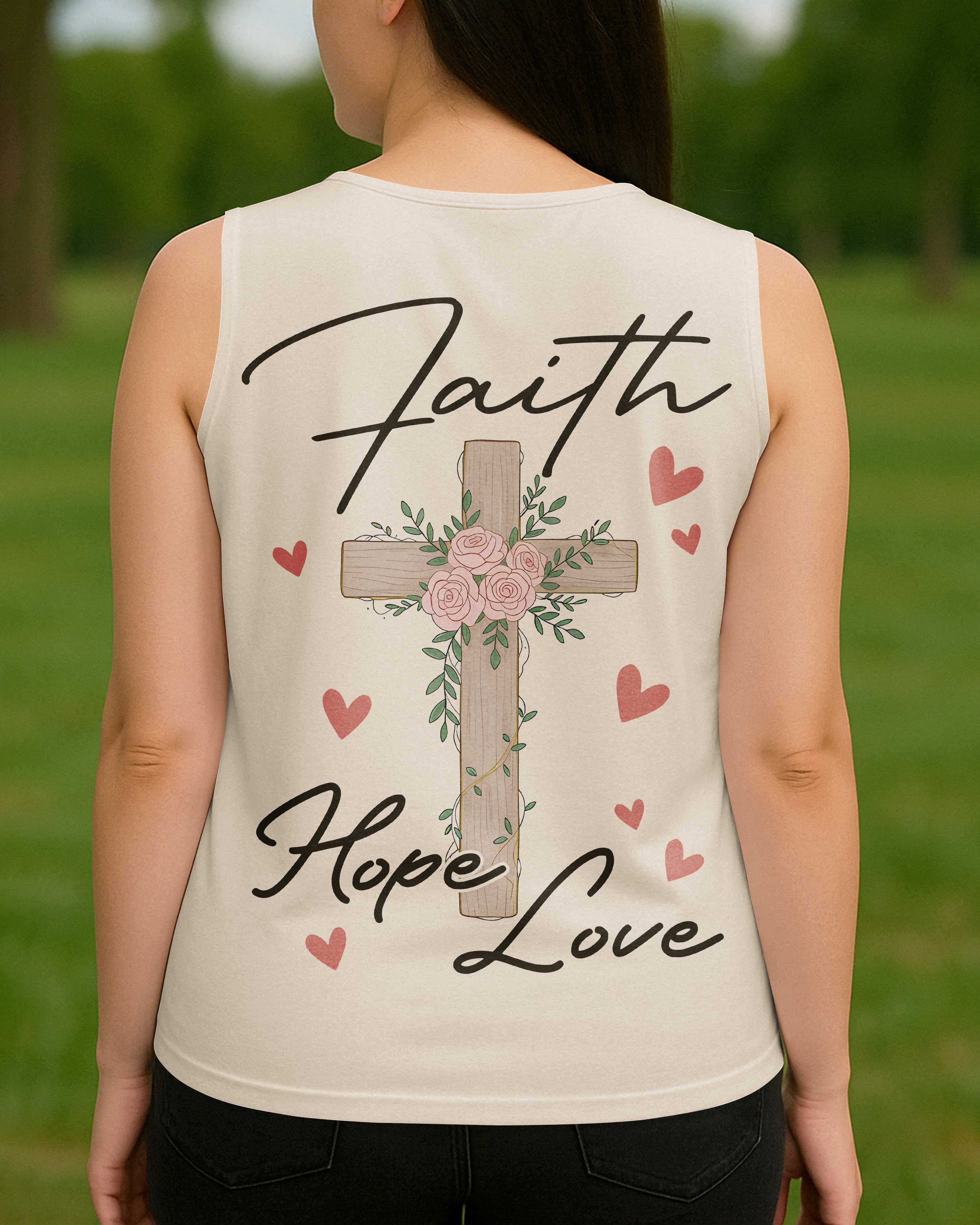 Faith Hope Love V-neck Tank Top