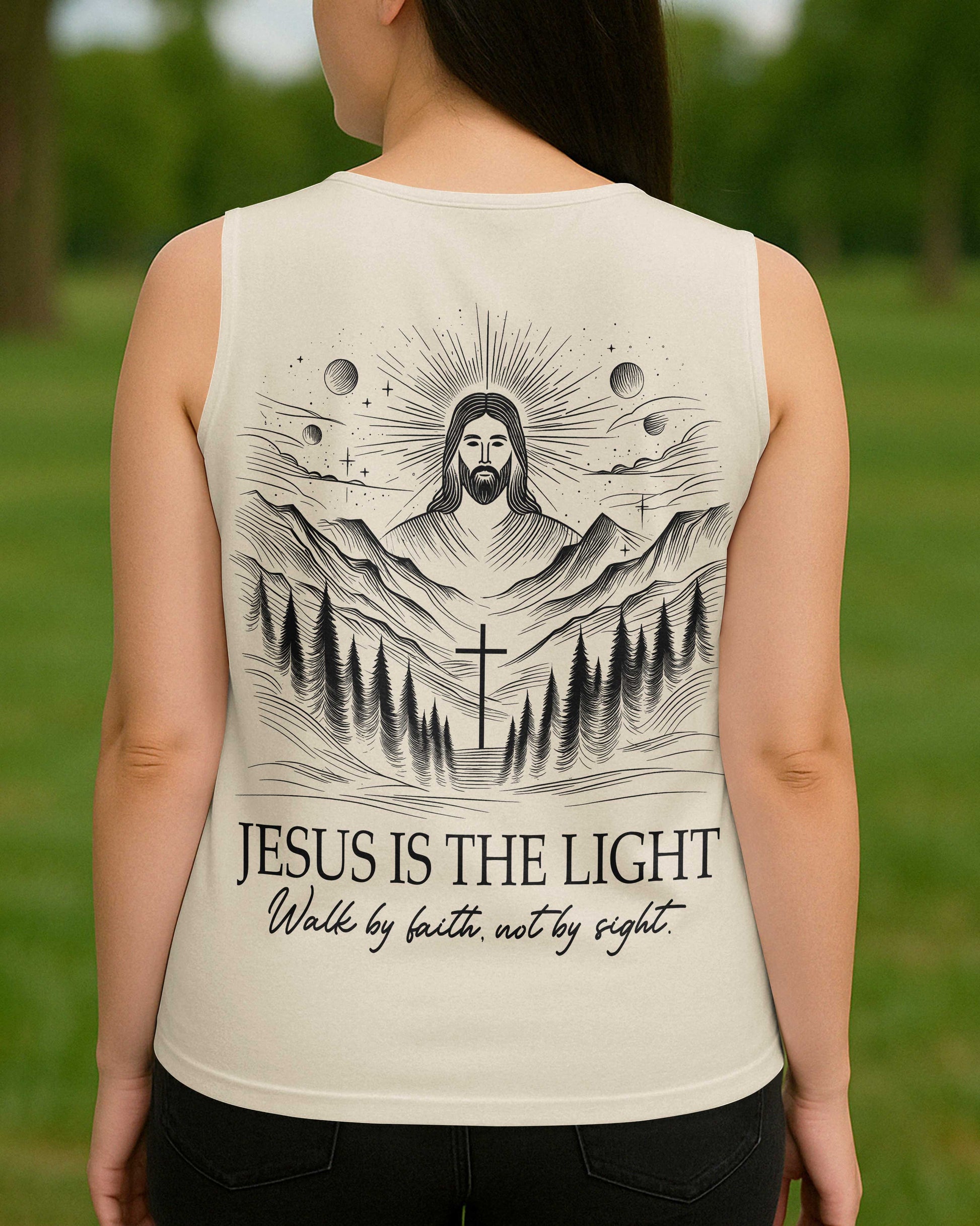 Jesus Is The Light V-neck Tank Top