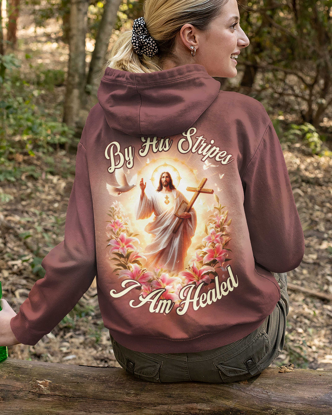 By His Stripes I Am Healed All Over Print Hoodie