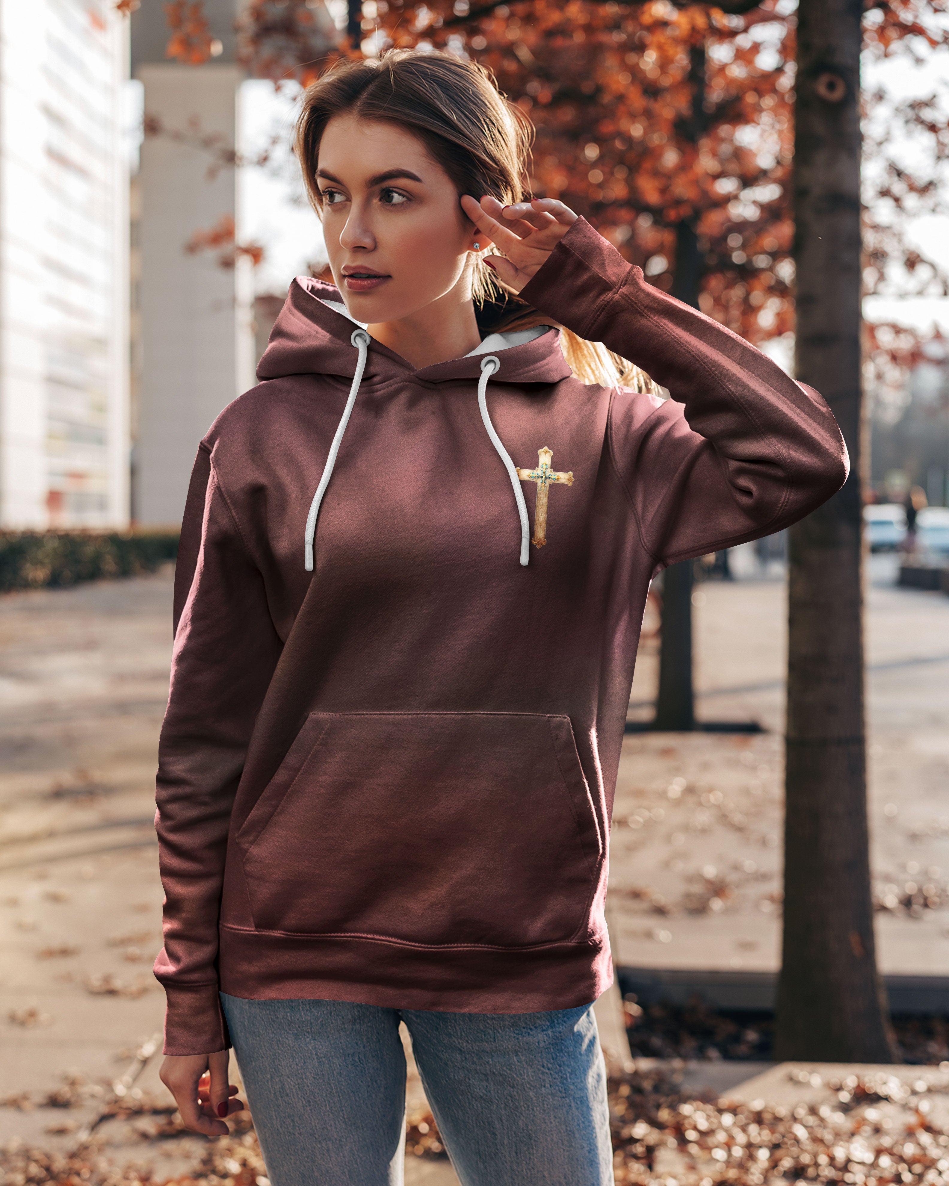 By His Stripes I Am Healed All Over Print Hoodie