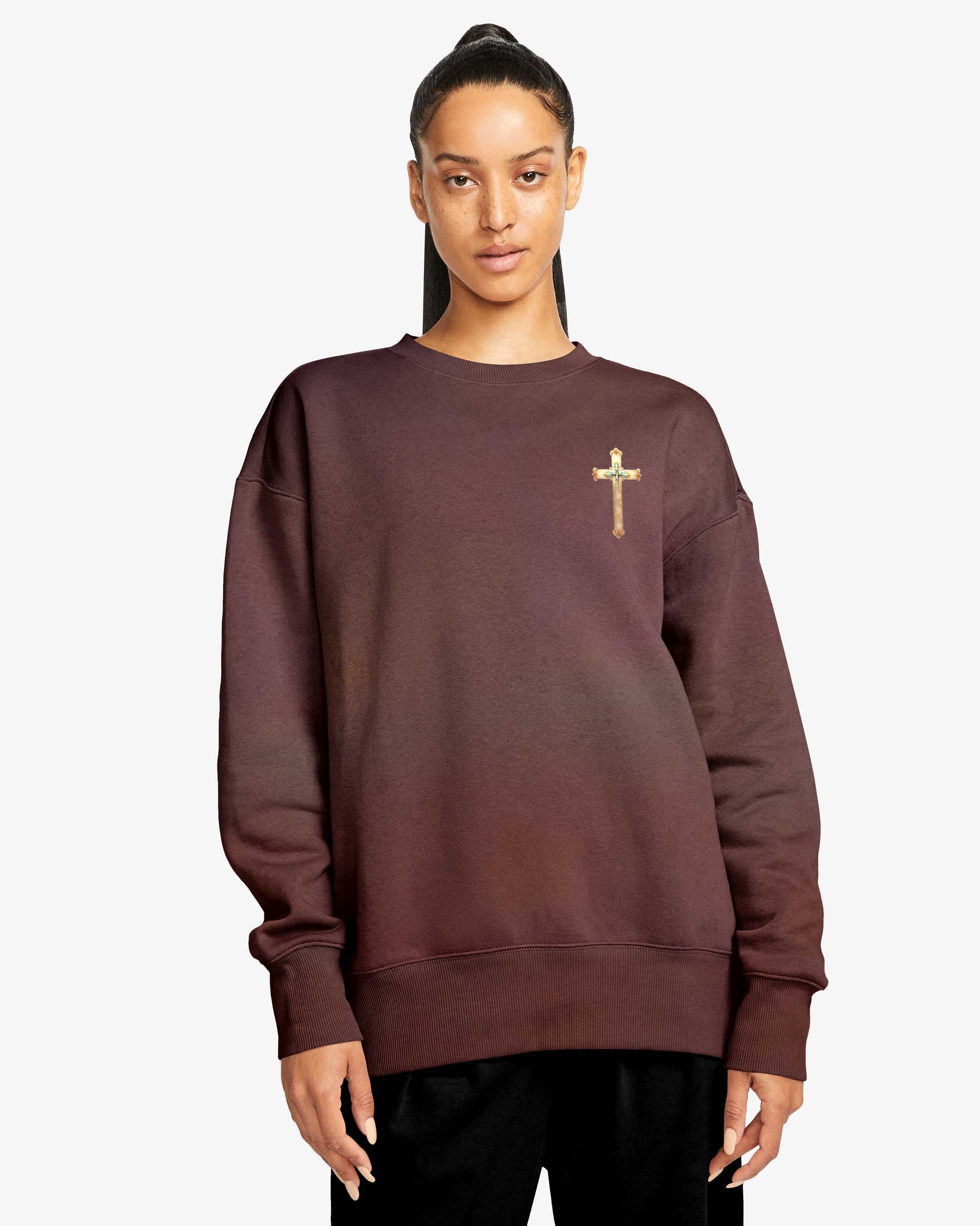 By His Stripes I Am Healed All Over Print Sweater