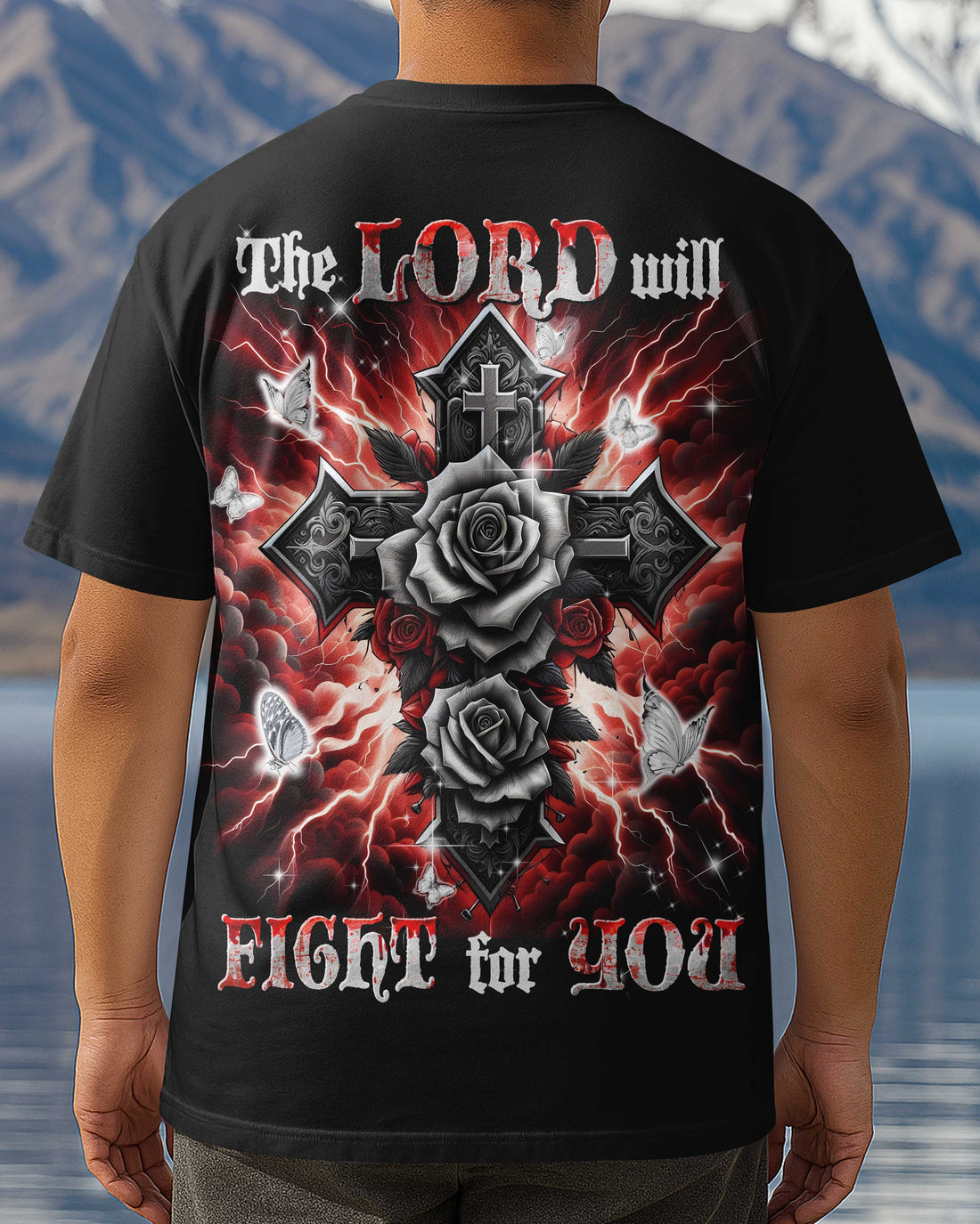 The Lord Will Fight For You All Over Print T-shirt