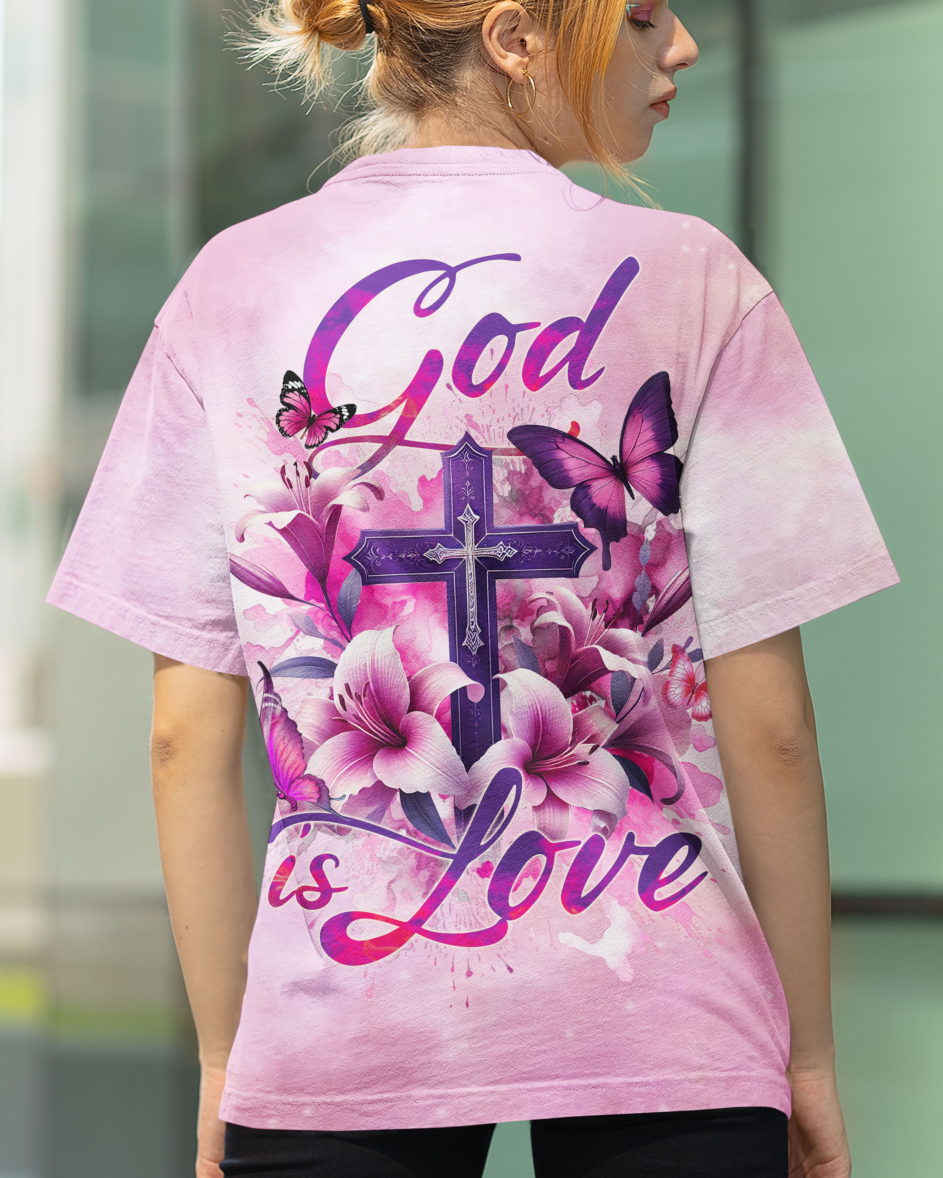 God Is Love All Over Print T-Shirt
