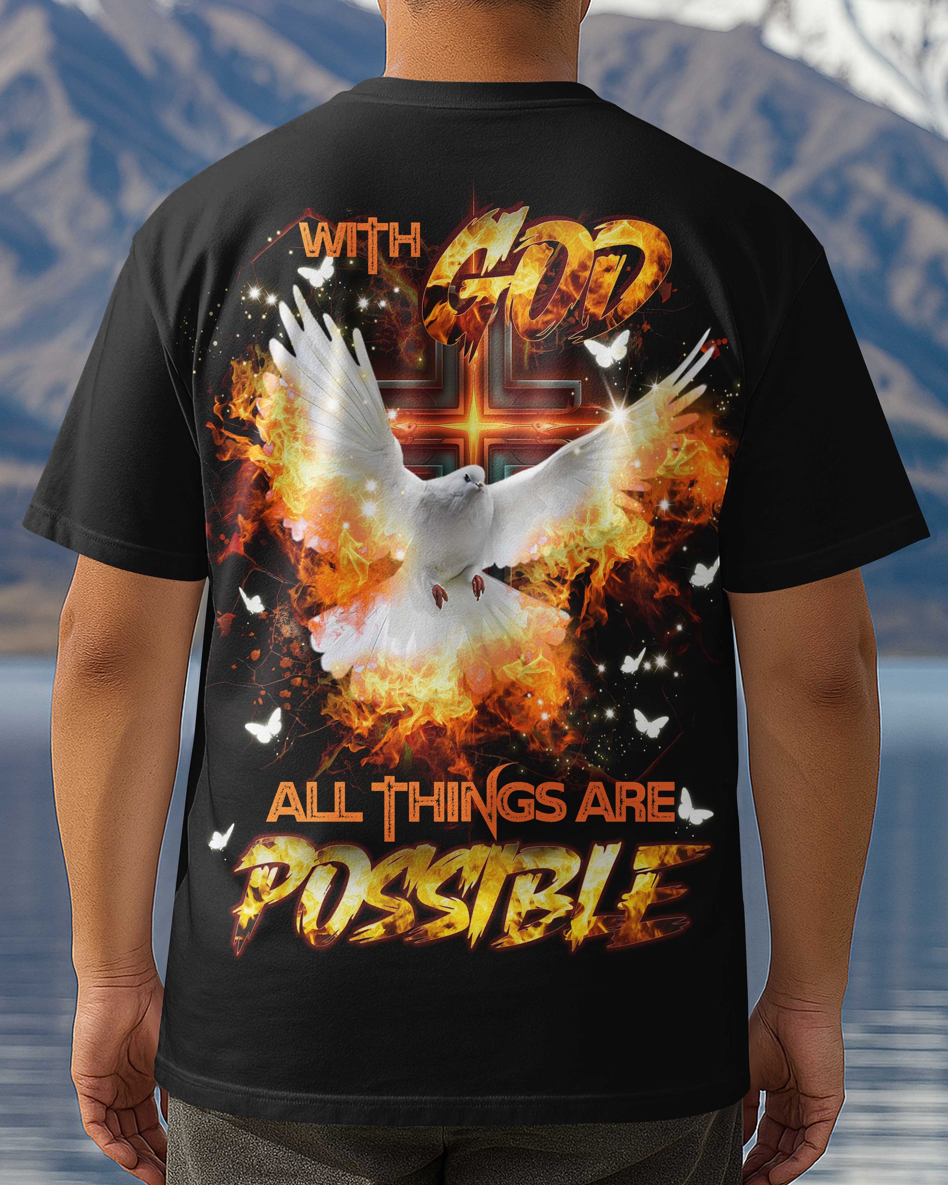 With God All Things Are Possible All Over Print T-shirt
