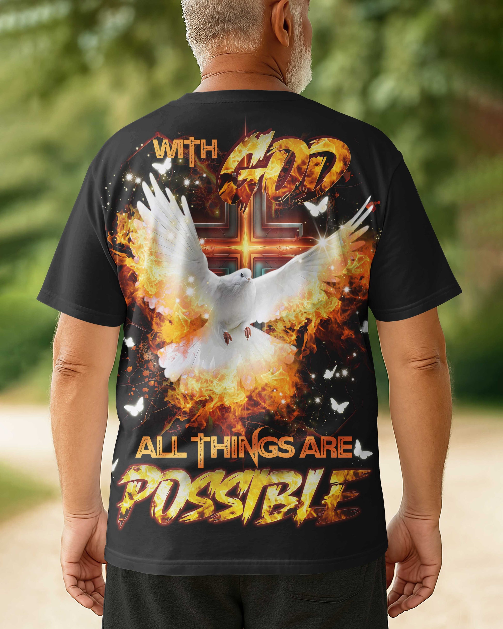 With God All Things Are Possible All Over Print T-shirt