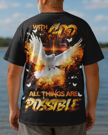 With God All Things Are Possible All Over Print T-shirt