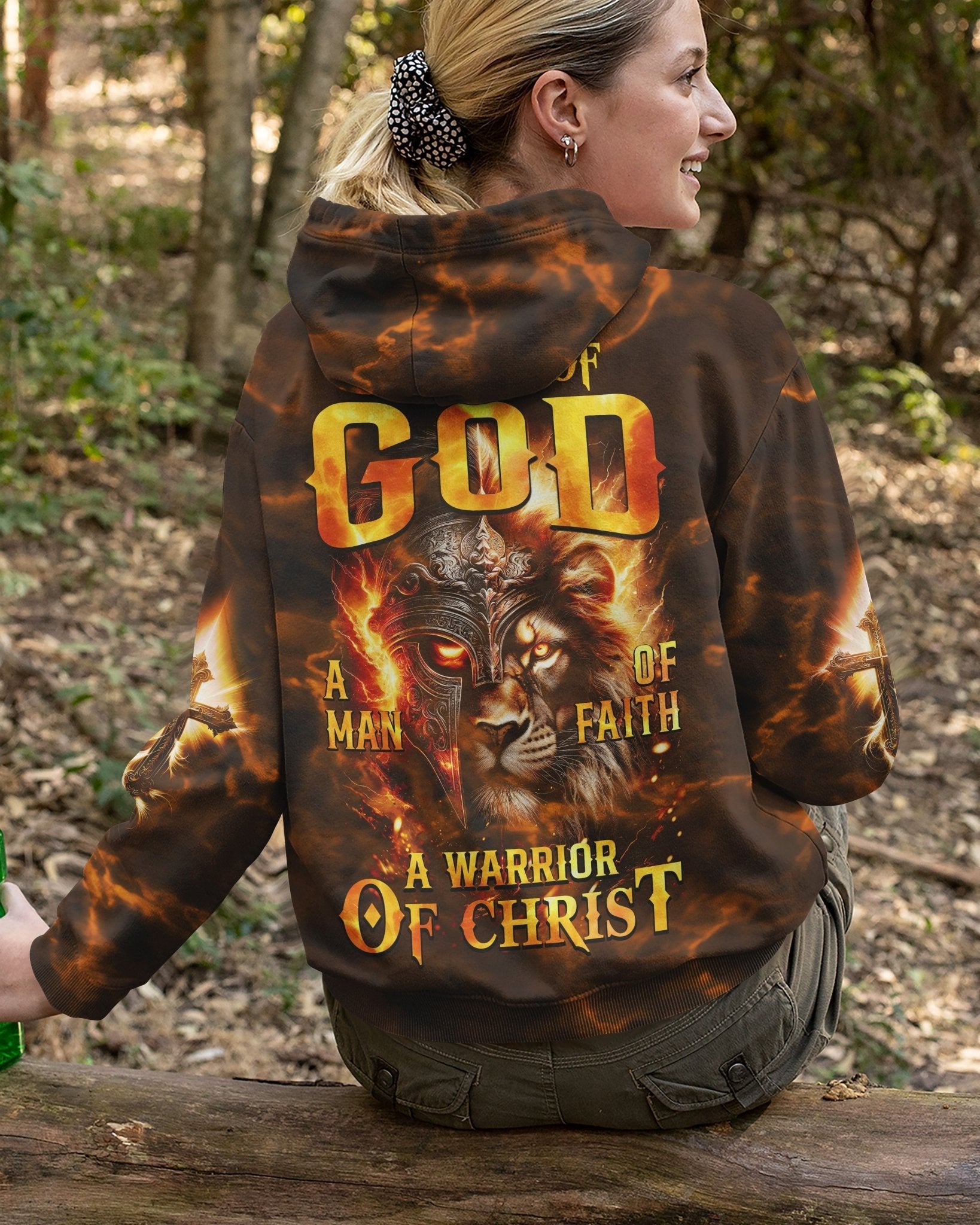 A Child Of God A Man Of Faith A Warrior Of Christ All Over Print Zip Hoodie